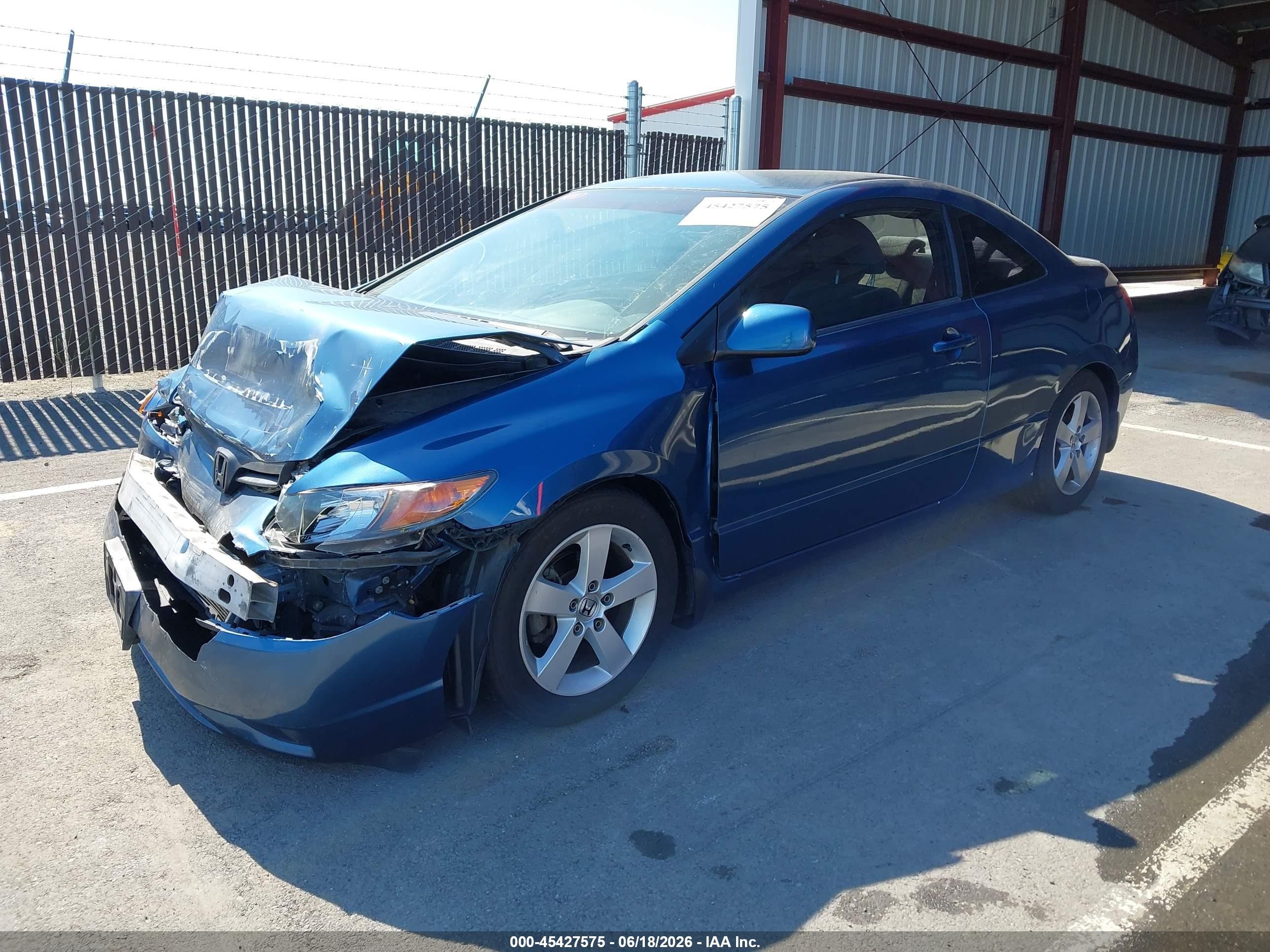 2007 Honda Civic Lx Синий vin: 2HGFG12627H517546