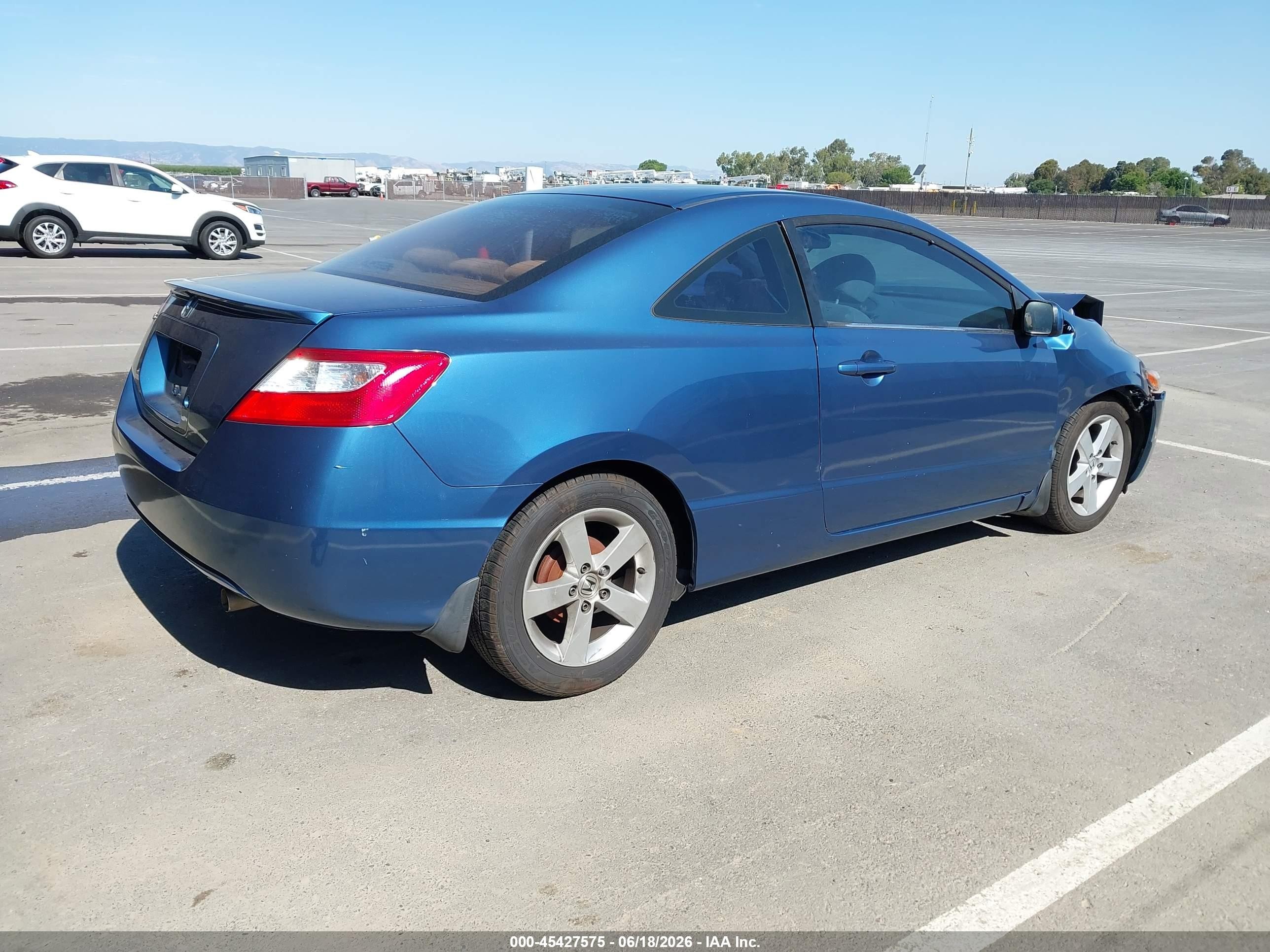 2007 Honda Civic Lx Синий vin: 2HGFG12627H517546
