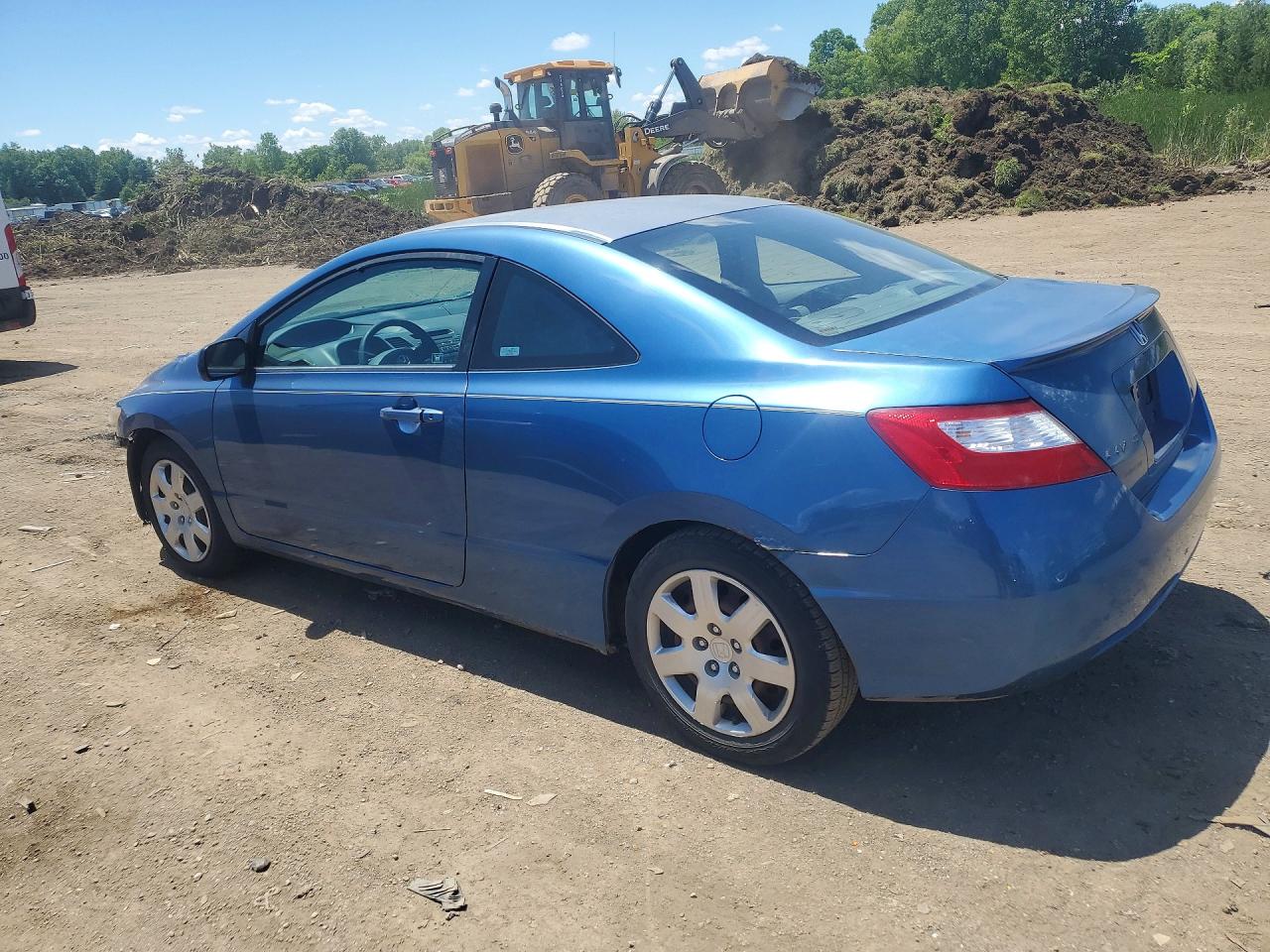 2007 Honda Civic Lx Blue vin: 2HGFG12627H545654