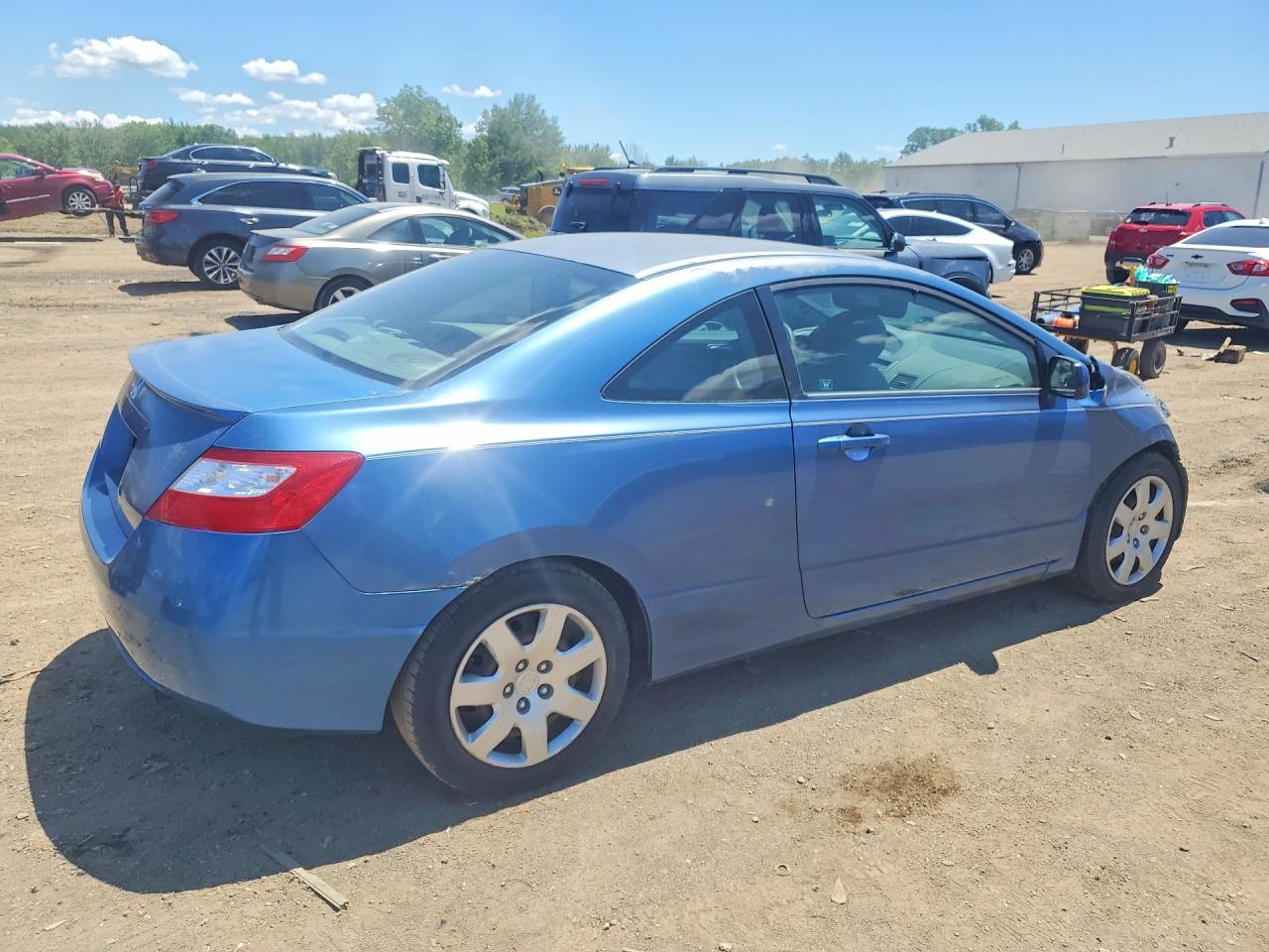 2007 Honda Civic Lx Blue vin: 2HGFG12627H545654