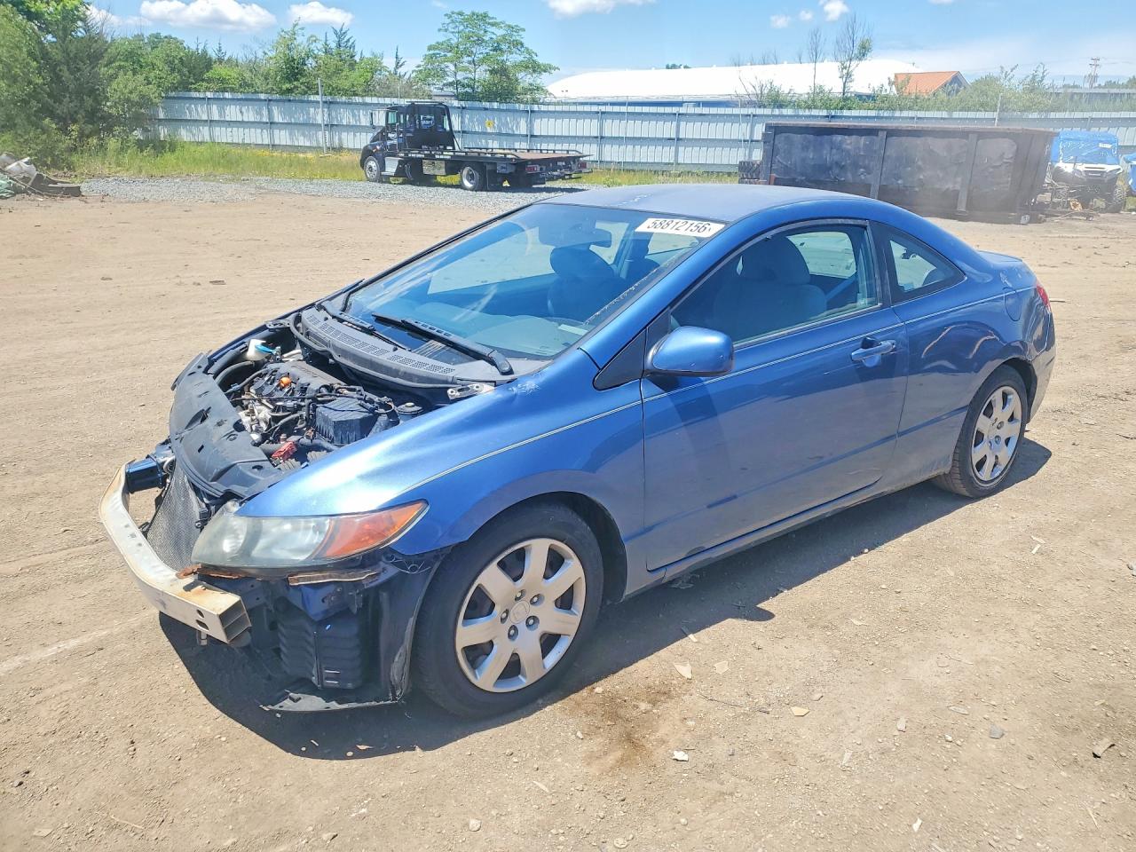 2007 Honda Civic Lx Blue vin: 2HGFG12627H545654