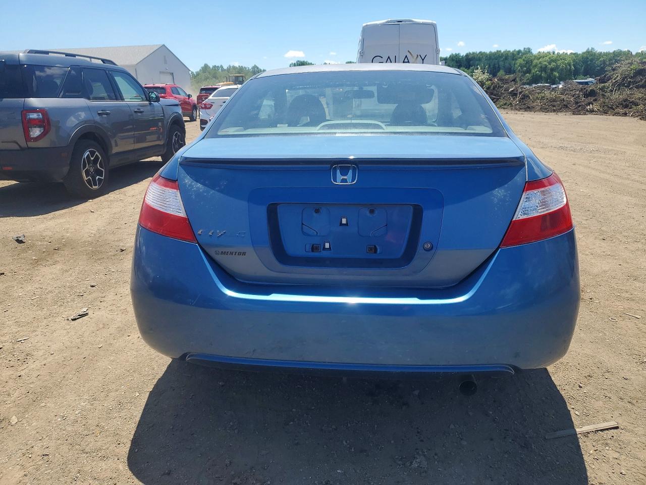 2007 Honda Civic Lx Blue vin: 2HGFG12627H545654