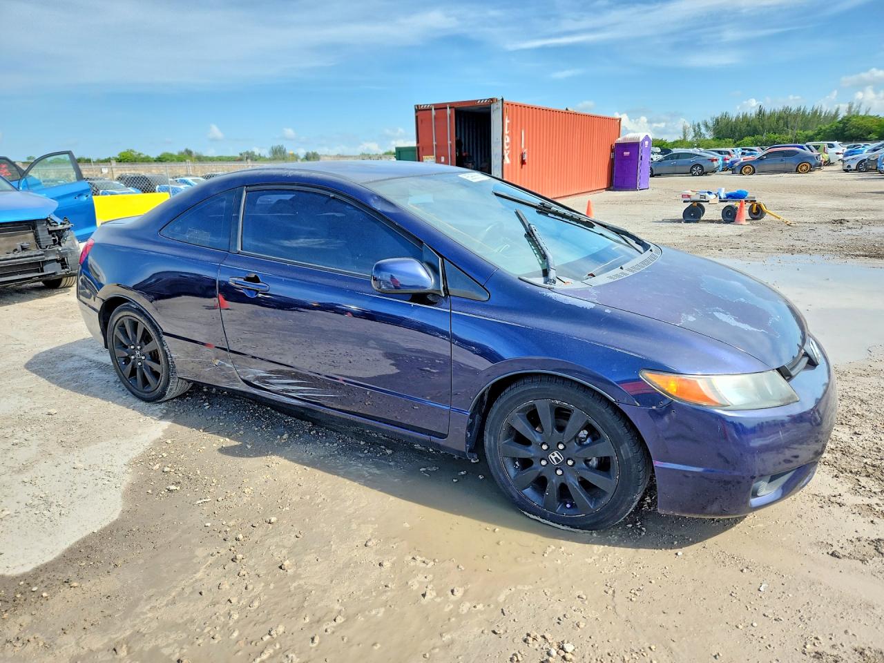2008 Honda Civic Lx Синий vin: 2HGFG12628H564948