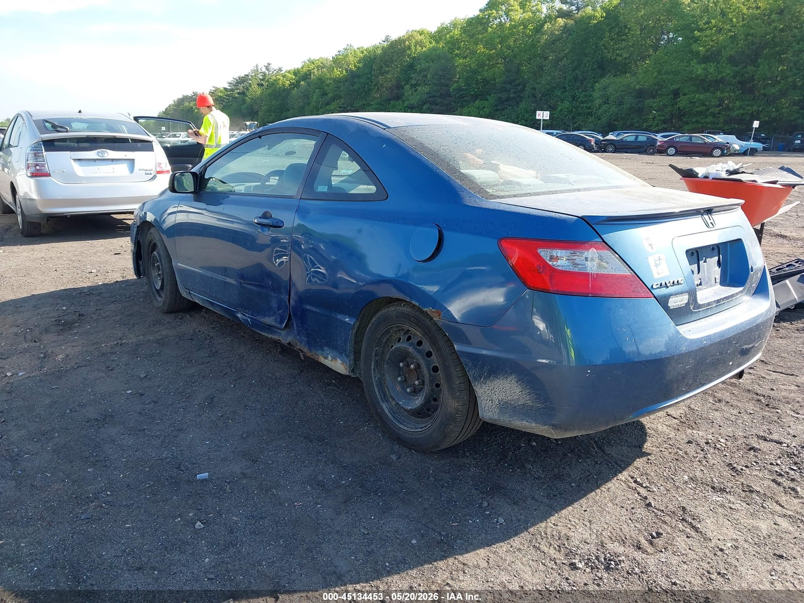 2009 Honda Civic Lx Blue vin: 2HGFG12629H506405