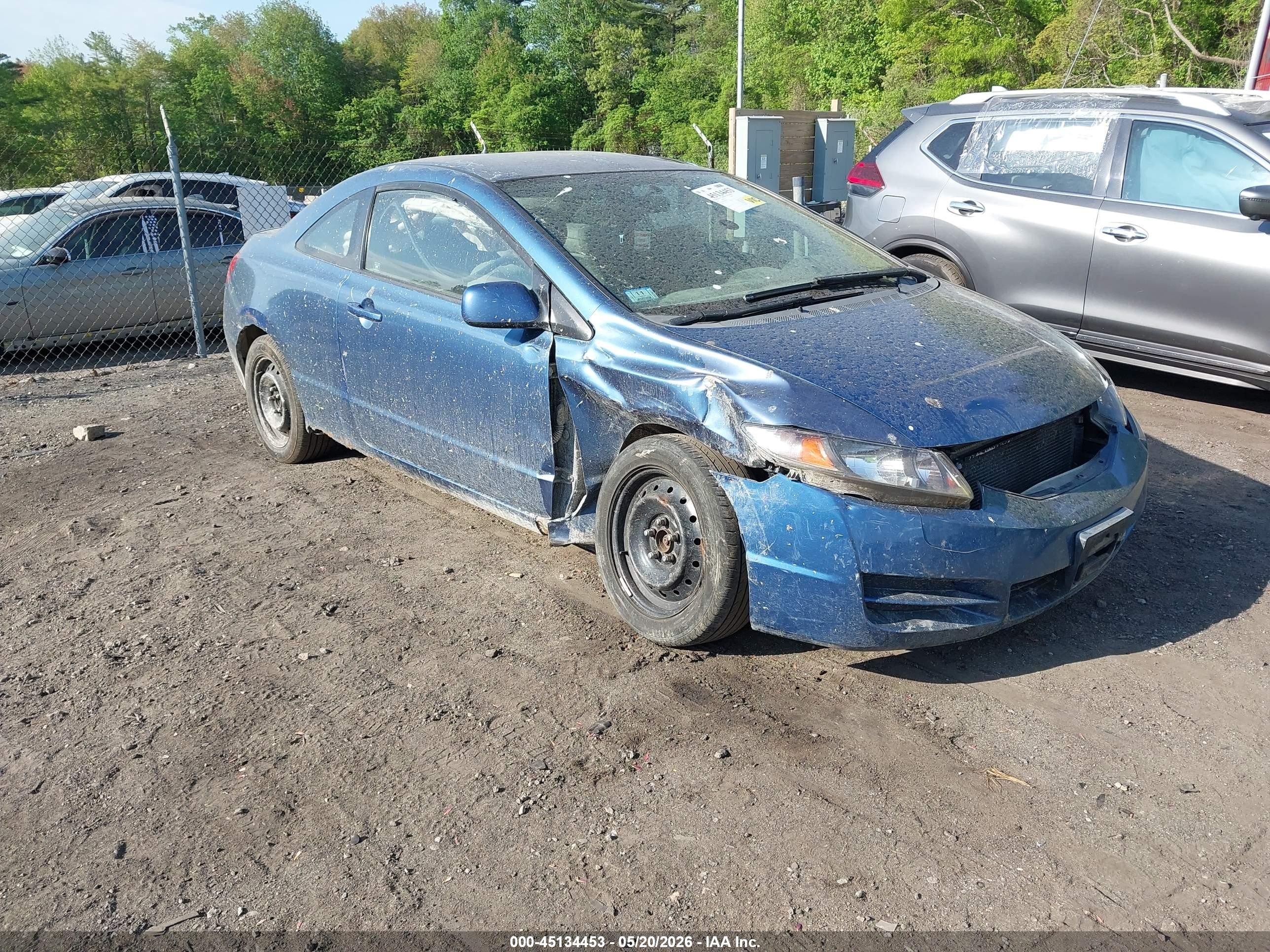 2009 Honda Civic Lx Blue vin: 2HGFG12629H506405