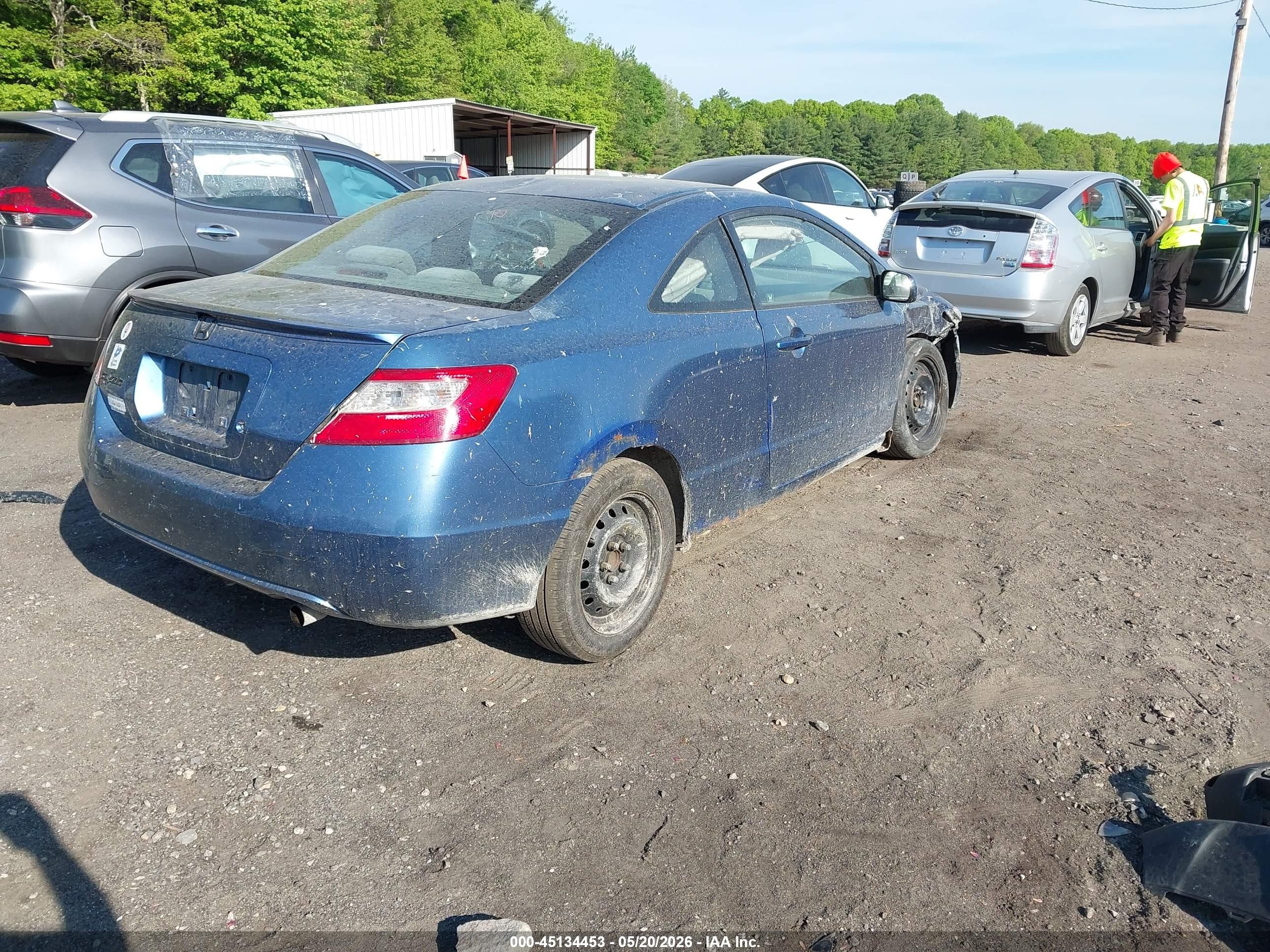 2009 Honda Civic Lx Blue vin: 2HGFG12629H506405