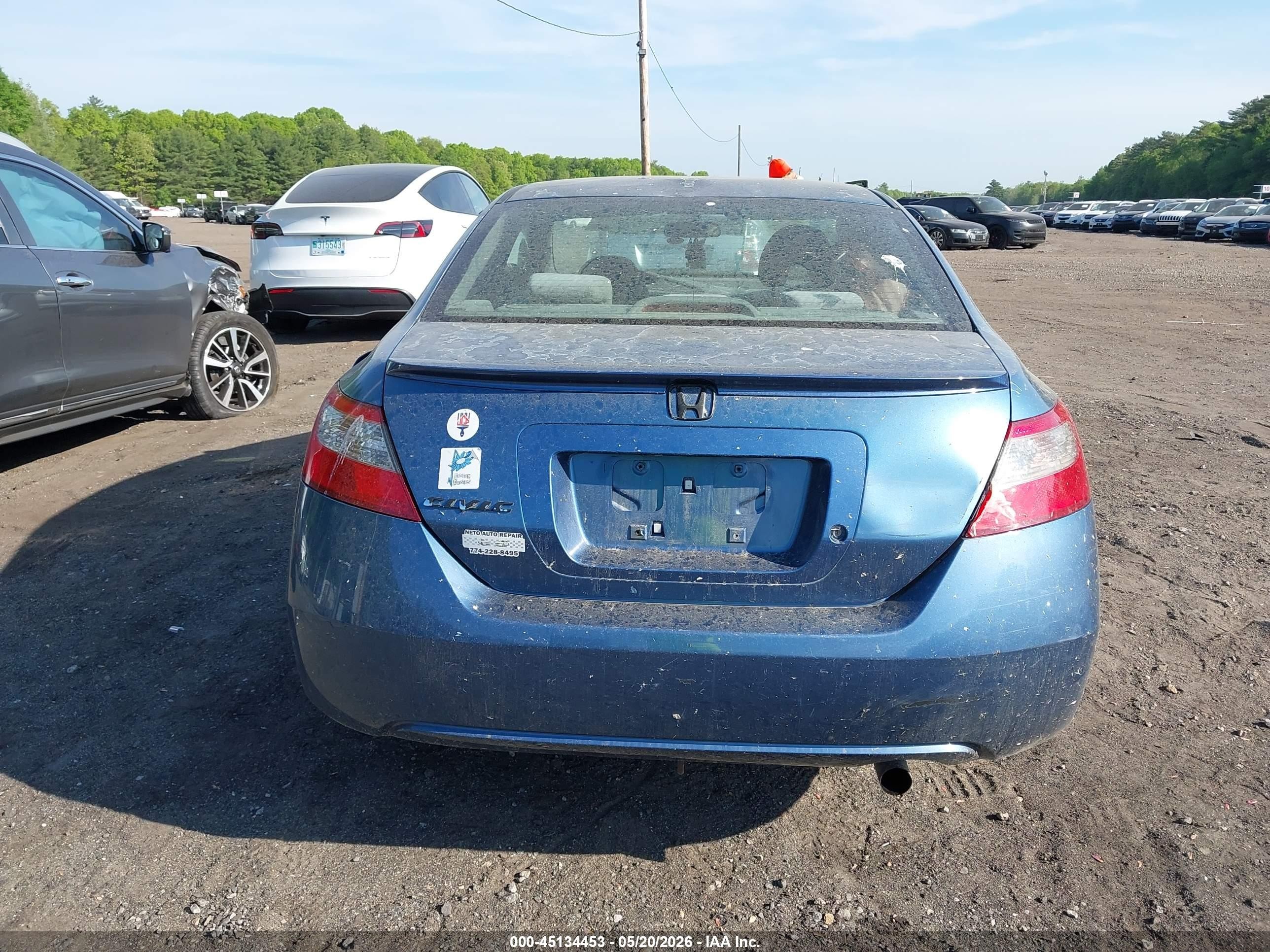 2009 Honda Civic Lx Blue vin: 2HGFG12629H506405