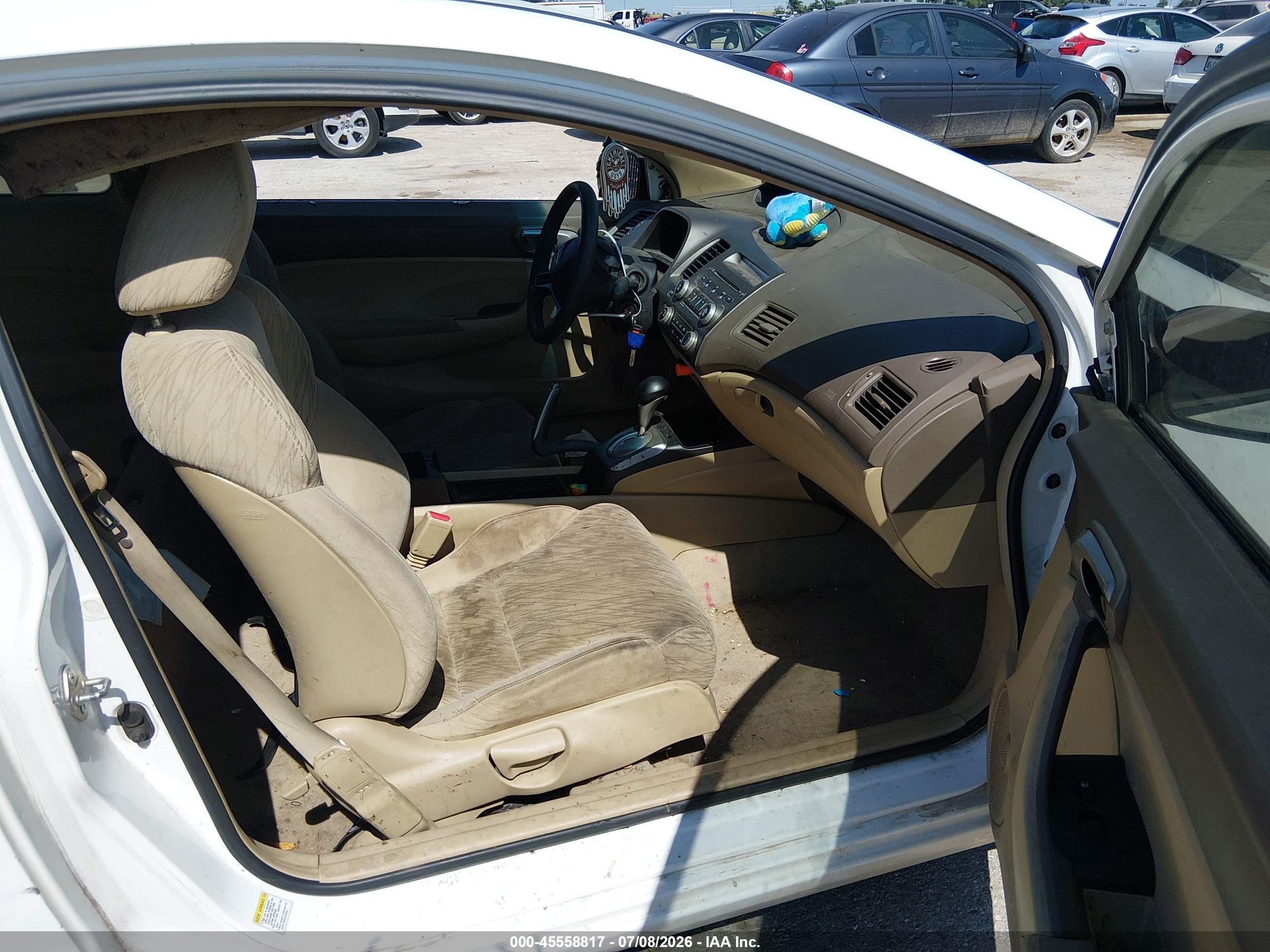 2006 Honda Civic Lx White vin: 2HGFG12636H541983