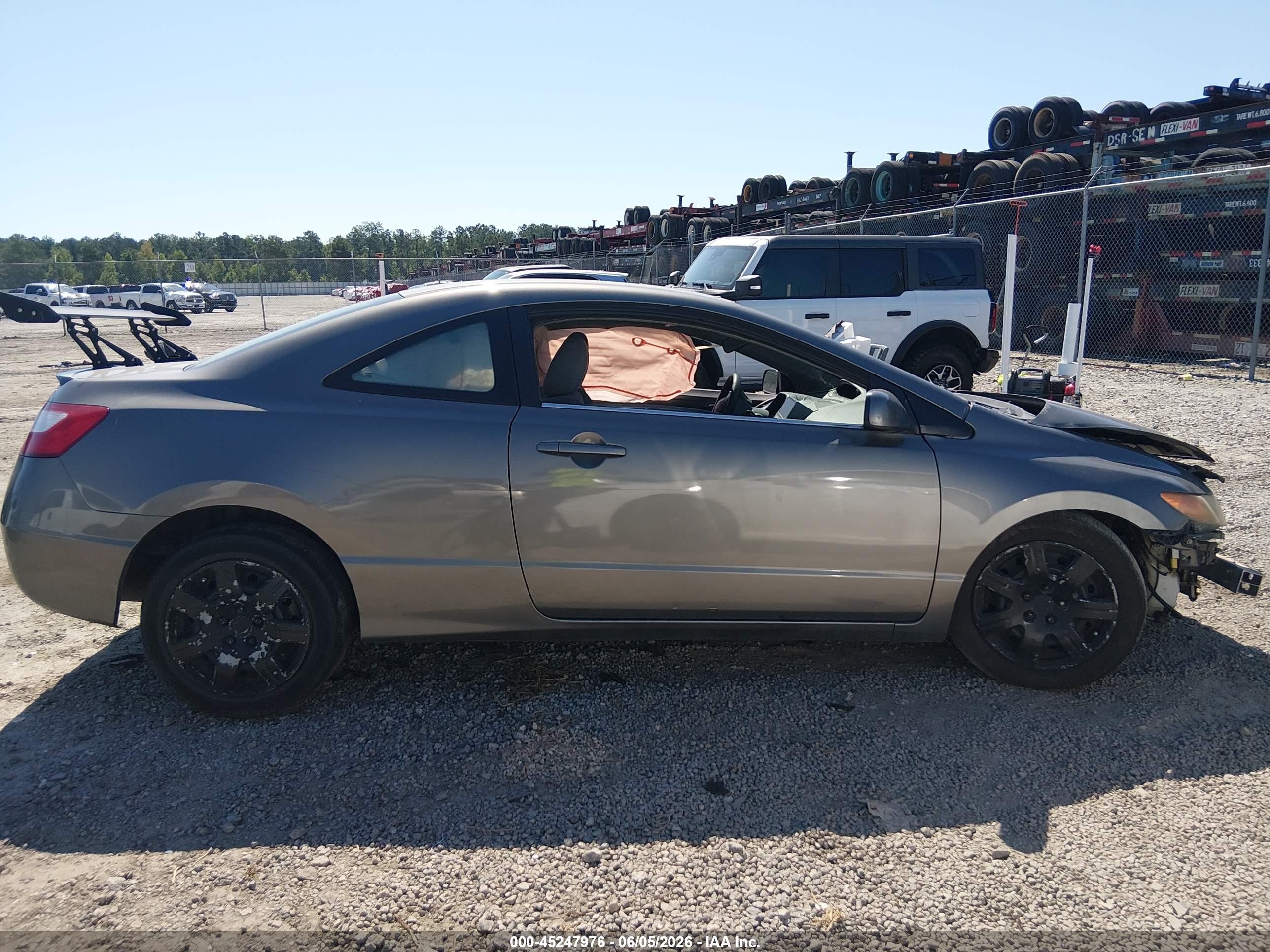 2006 Honda Civic Lx Gray vin: 2HGFG12636H550019