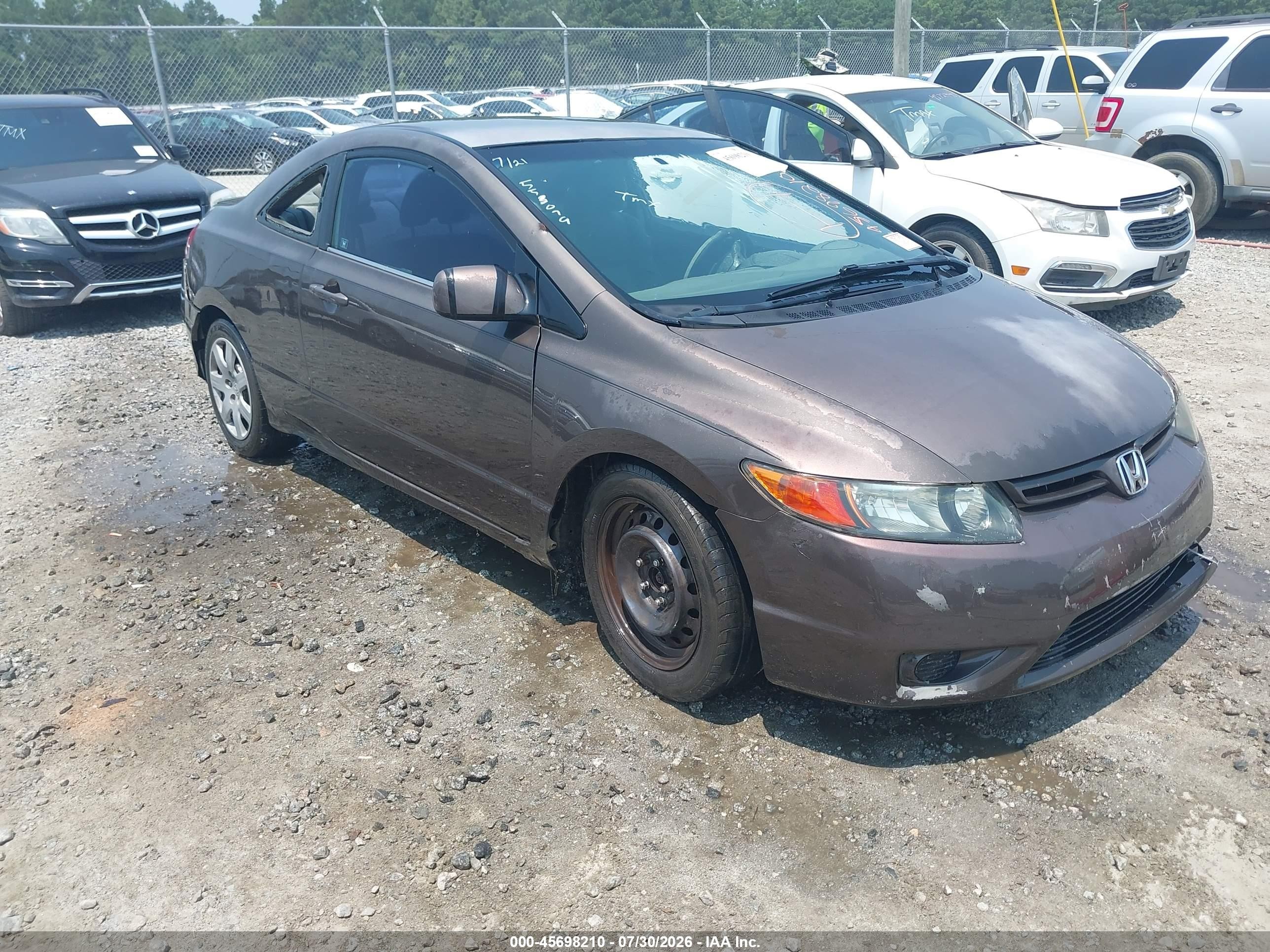 2006 Honda Civic Lx Brown vin: 2HGFG12636H553079