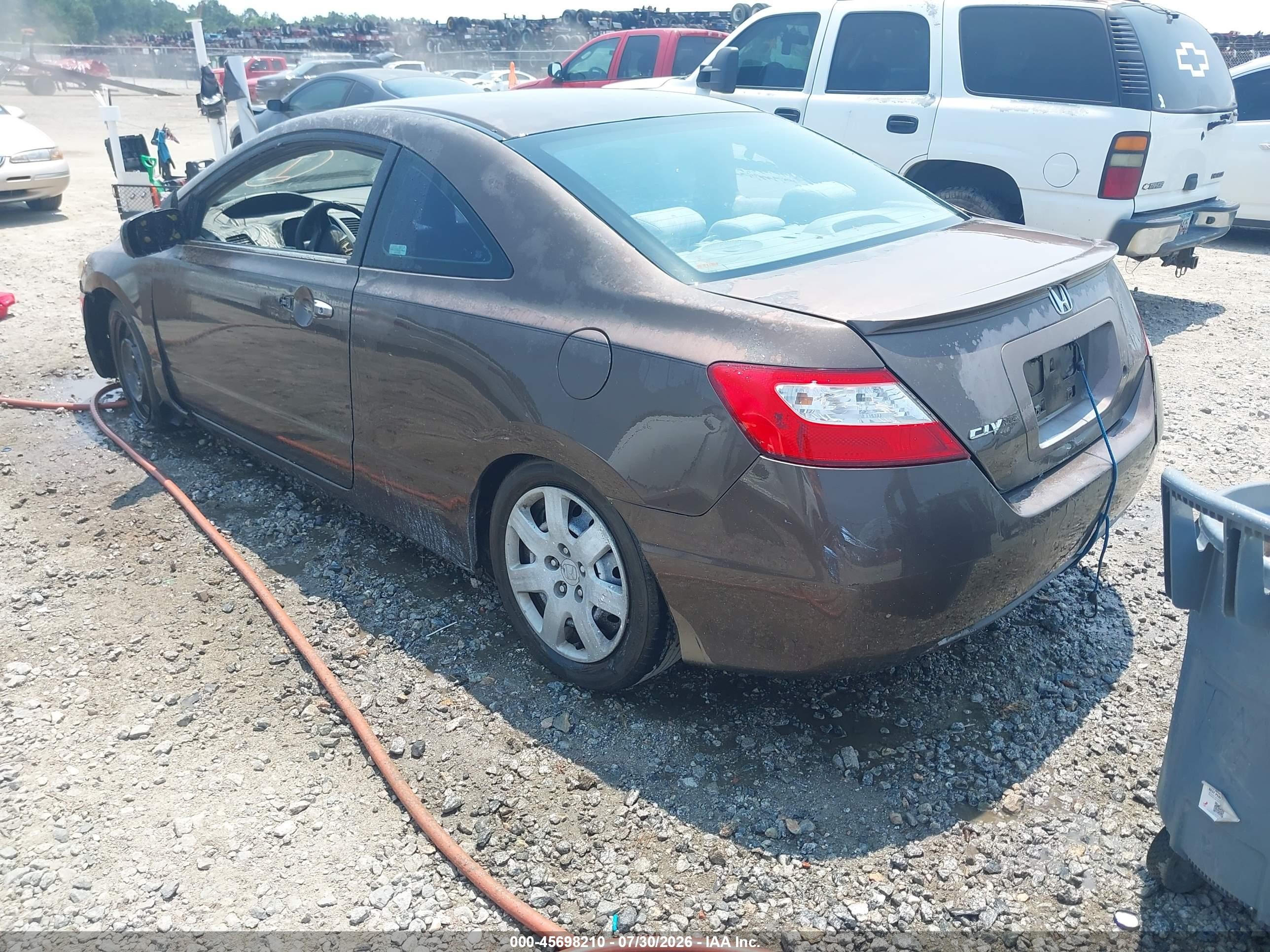 2006 Honda Civic Lx Коричневый vin: 2HGFG12636H553079