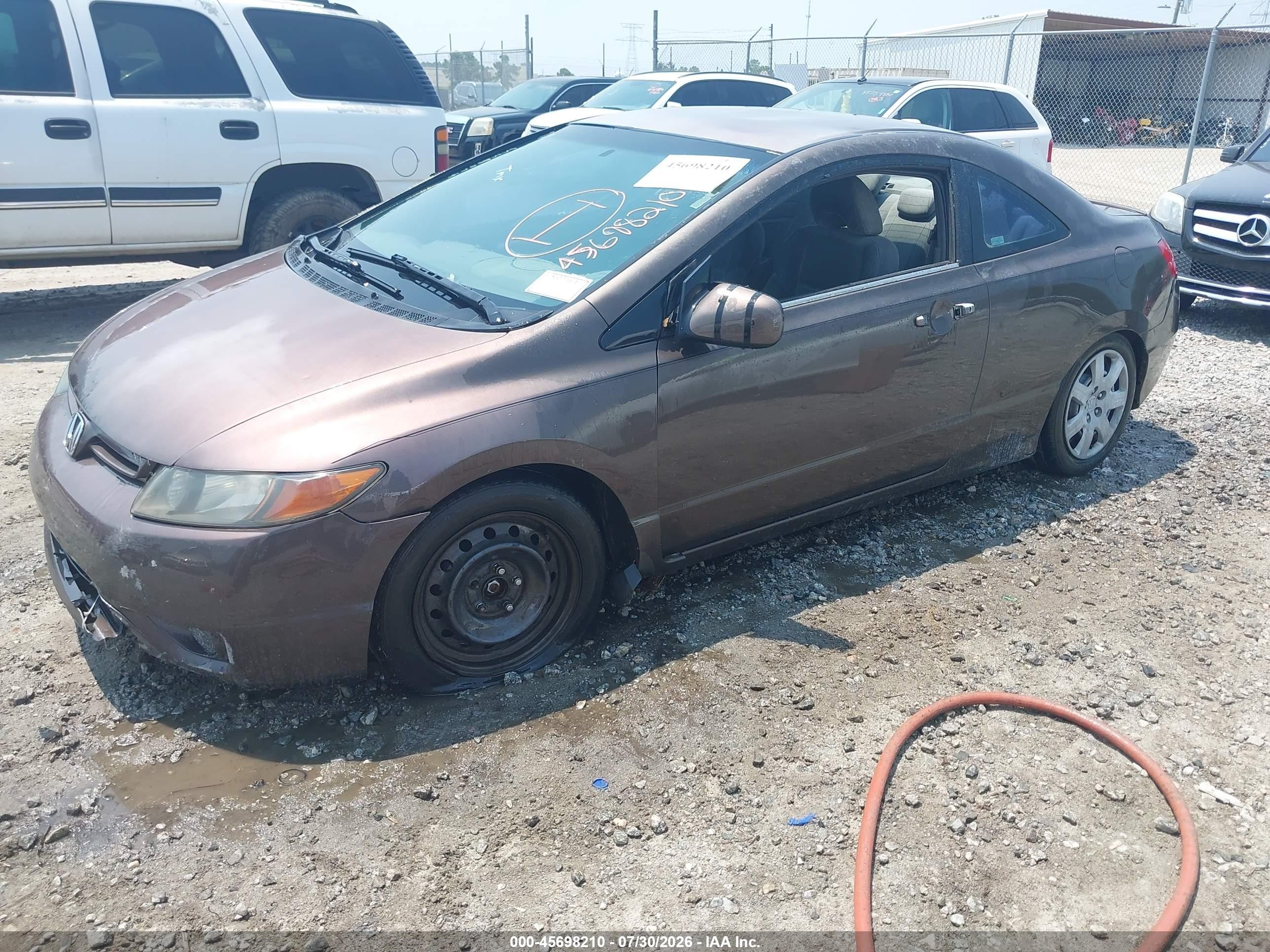 2006 Honda Civic Lx Коричневый vin: 2HGFG12636H553079