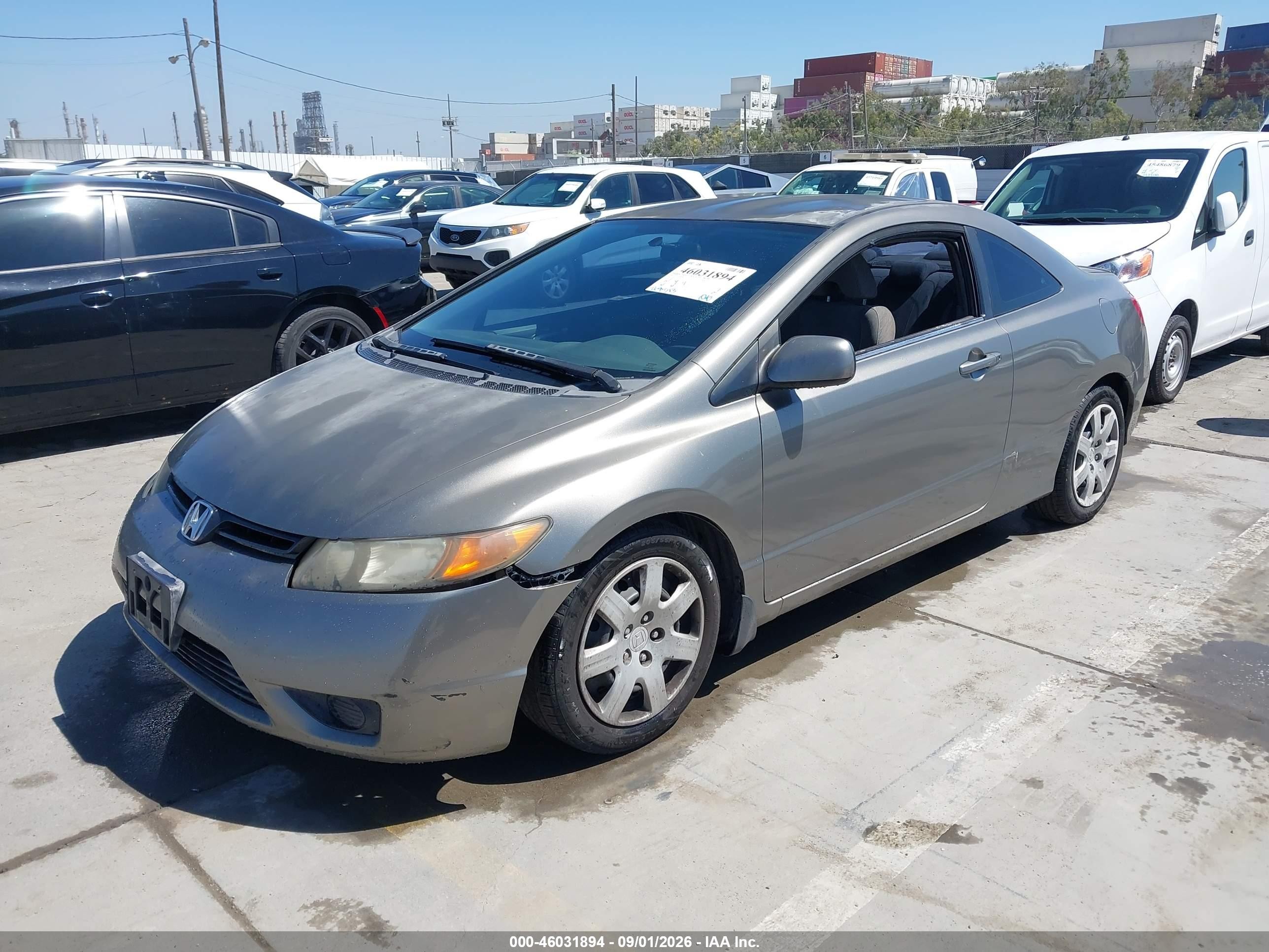 2007 Honda Civic Lx Серый vin: 2HGFG12637H521976