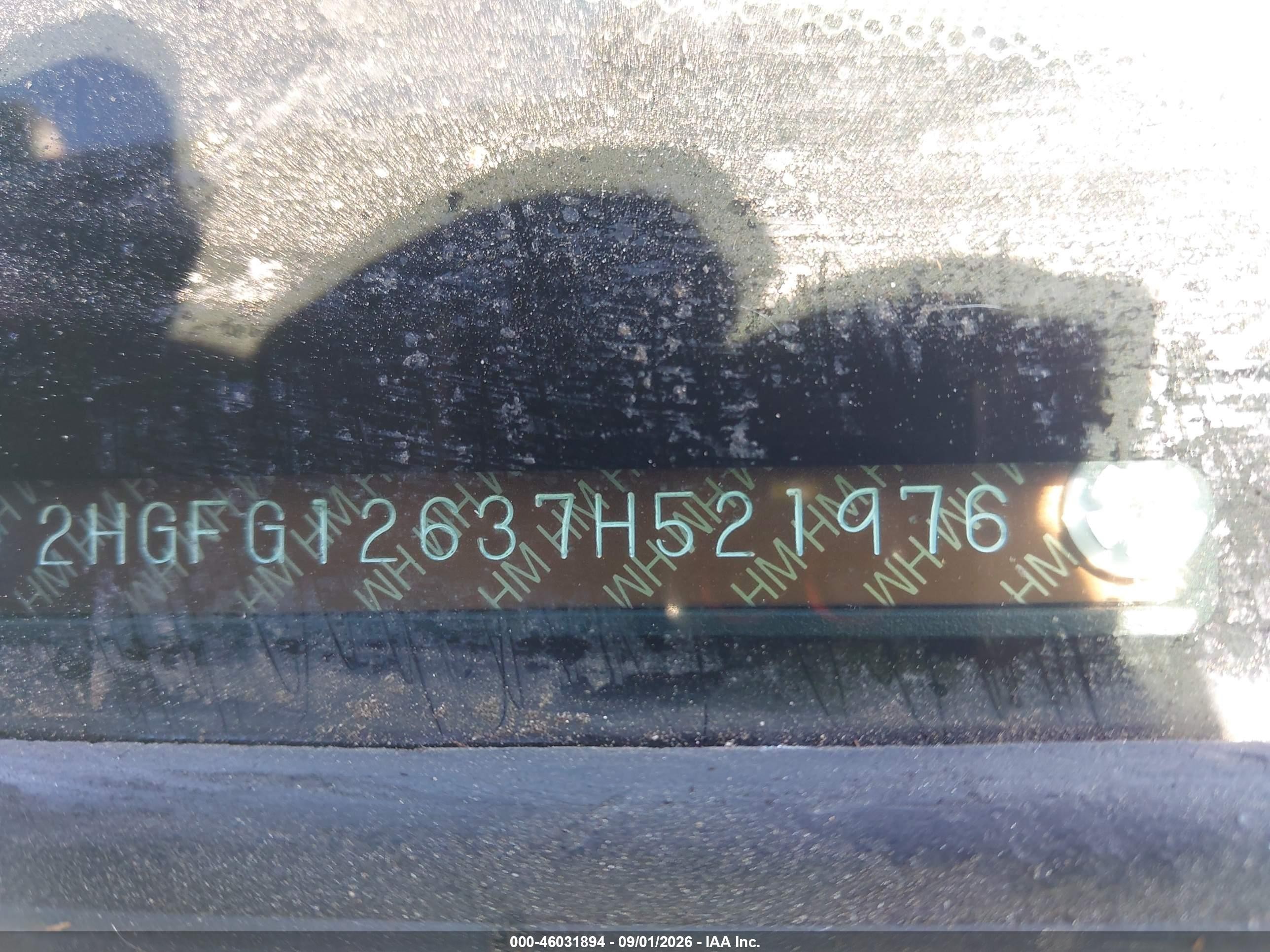 2007 Honda Civic Lx Серый vin: 2HGFG12637H521976