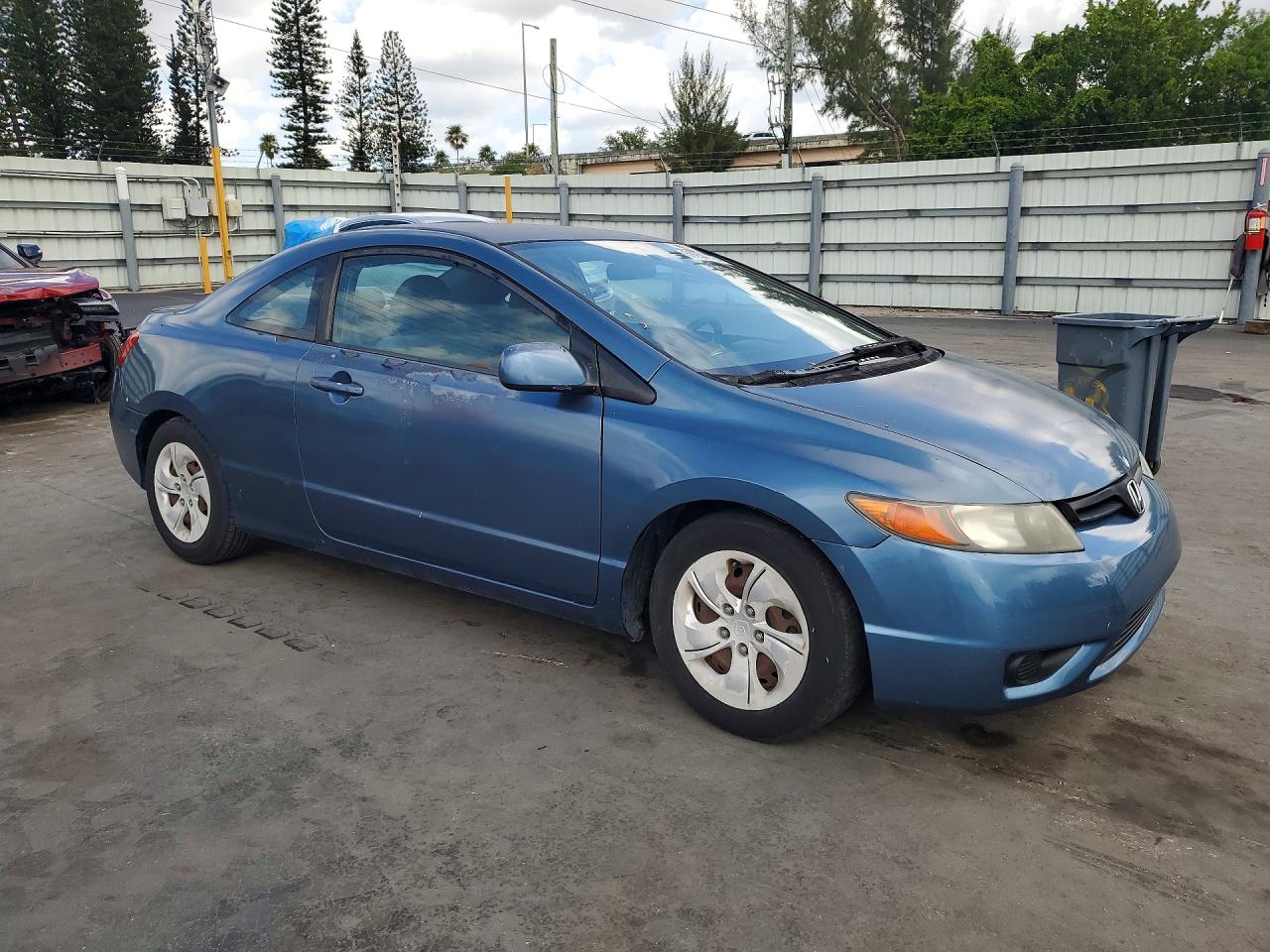 2007 Honda Civic Lx Синий vin: 2HGFG12637H525803