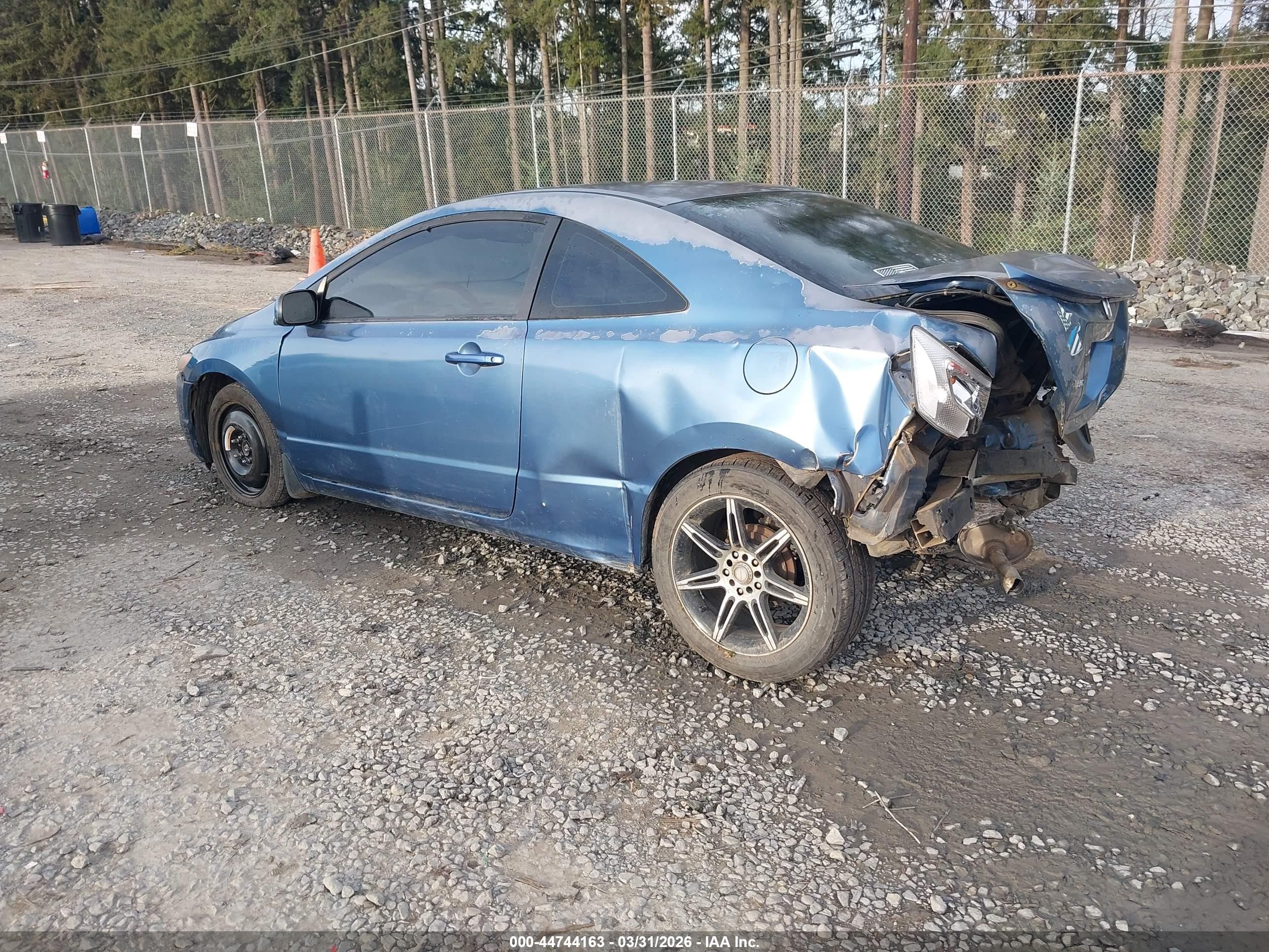 2007 Honda Civic Lx Blue vin: 2HGFG12637H544240