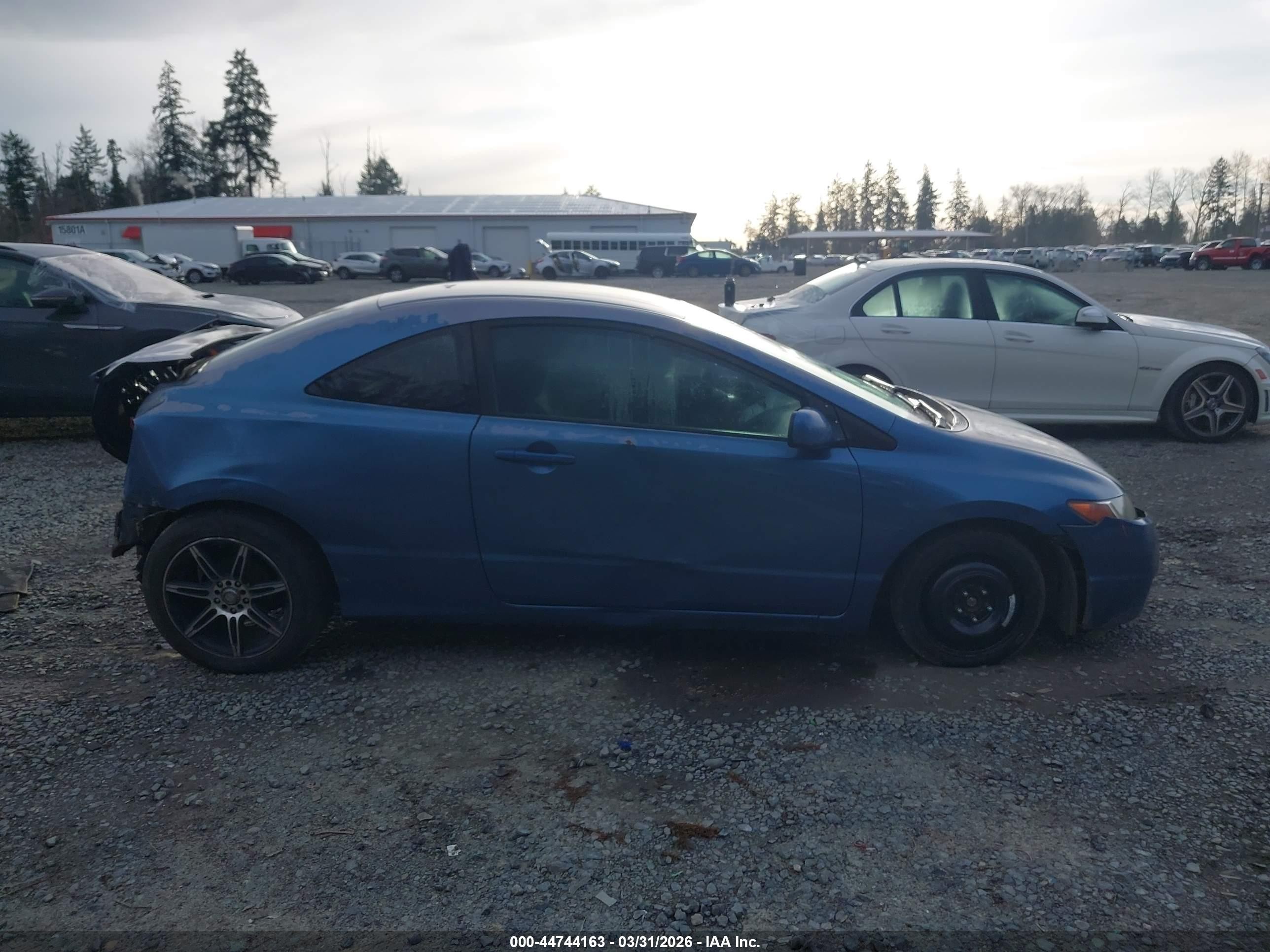2007 Honda Civic Lx Blue vin: 2HGFG12637H544240