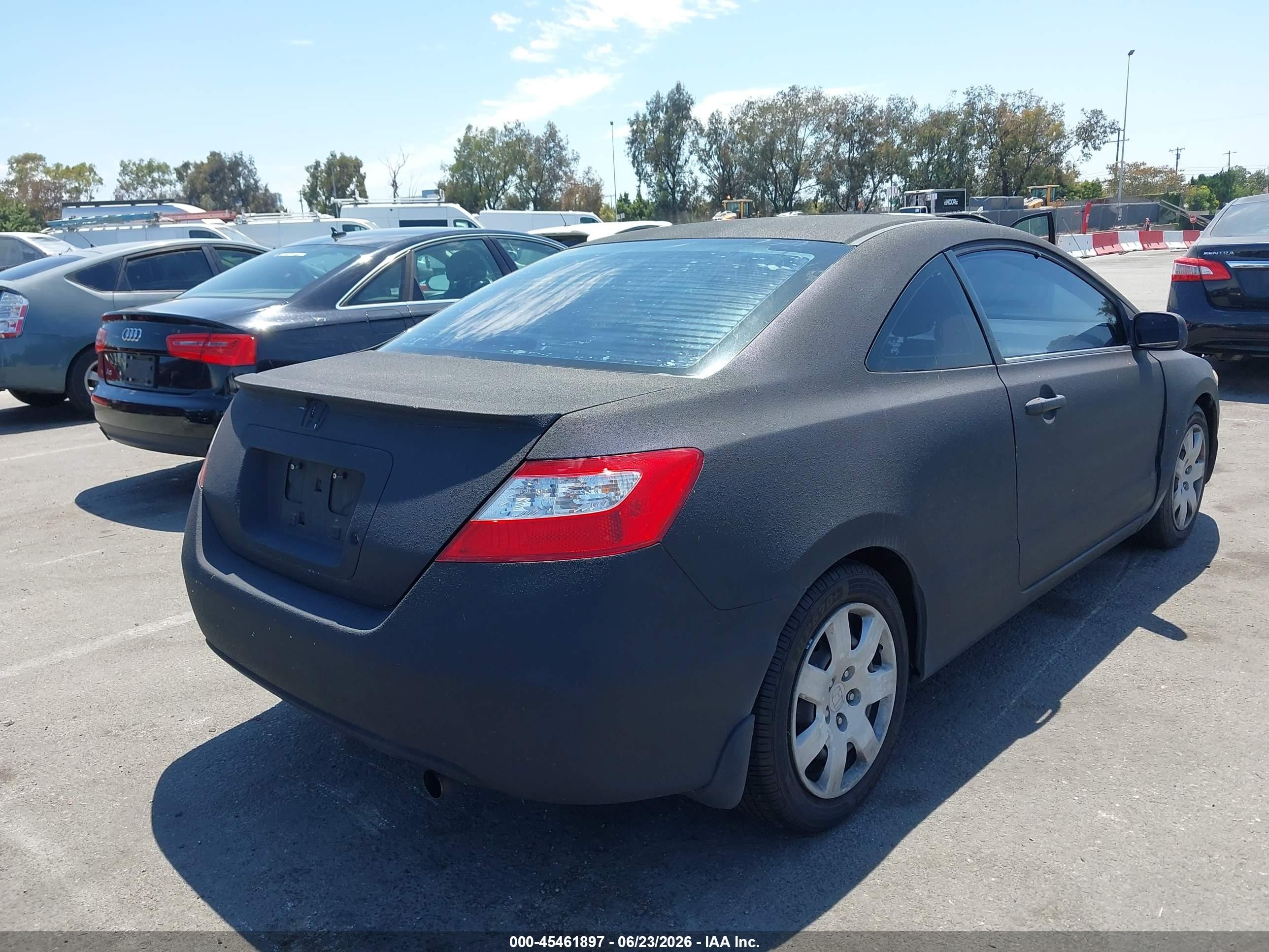 2007 Honda Civic Lx Black vin: 2HGFG12637H575083