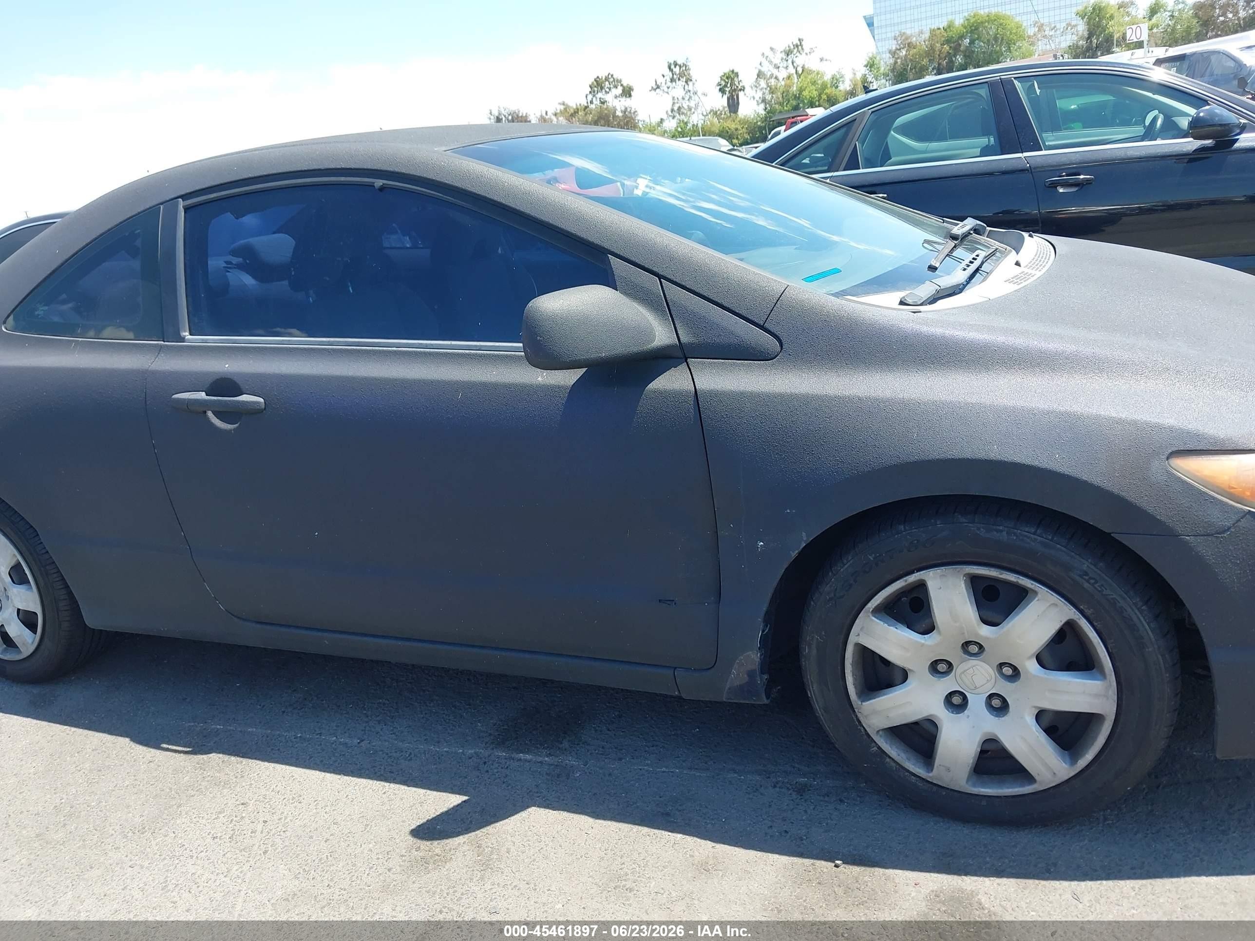 2007 Honda Civic Lx Black vin: 2HGFG12637H575083
