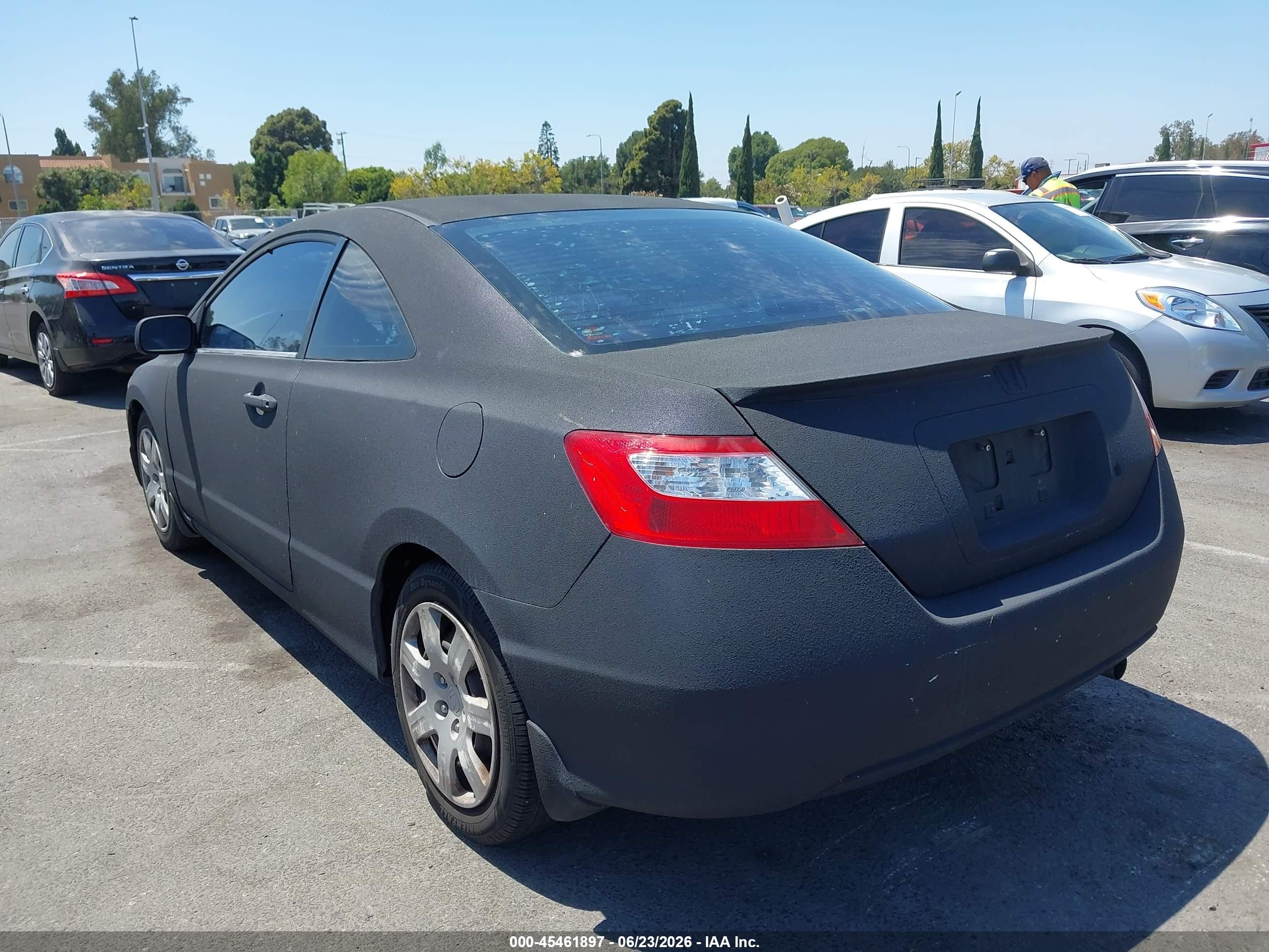 2007 Honda Civic Lx Black vin: 2HGFG12637H575083