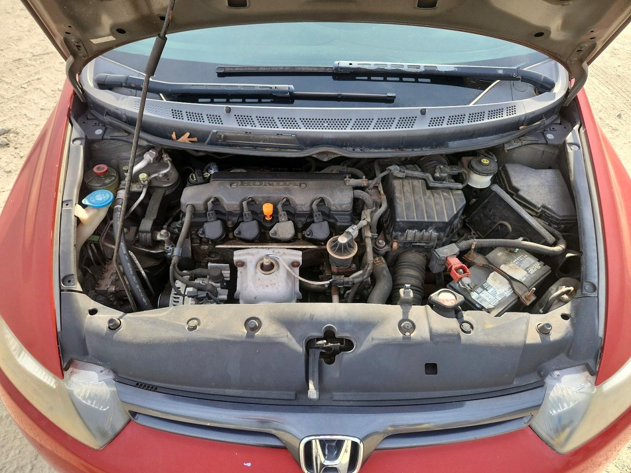 2008 Honda Civic Lx Red vin: 2HGFG12638H522417