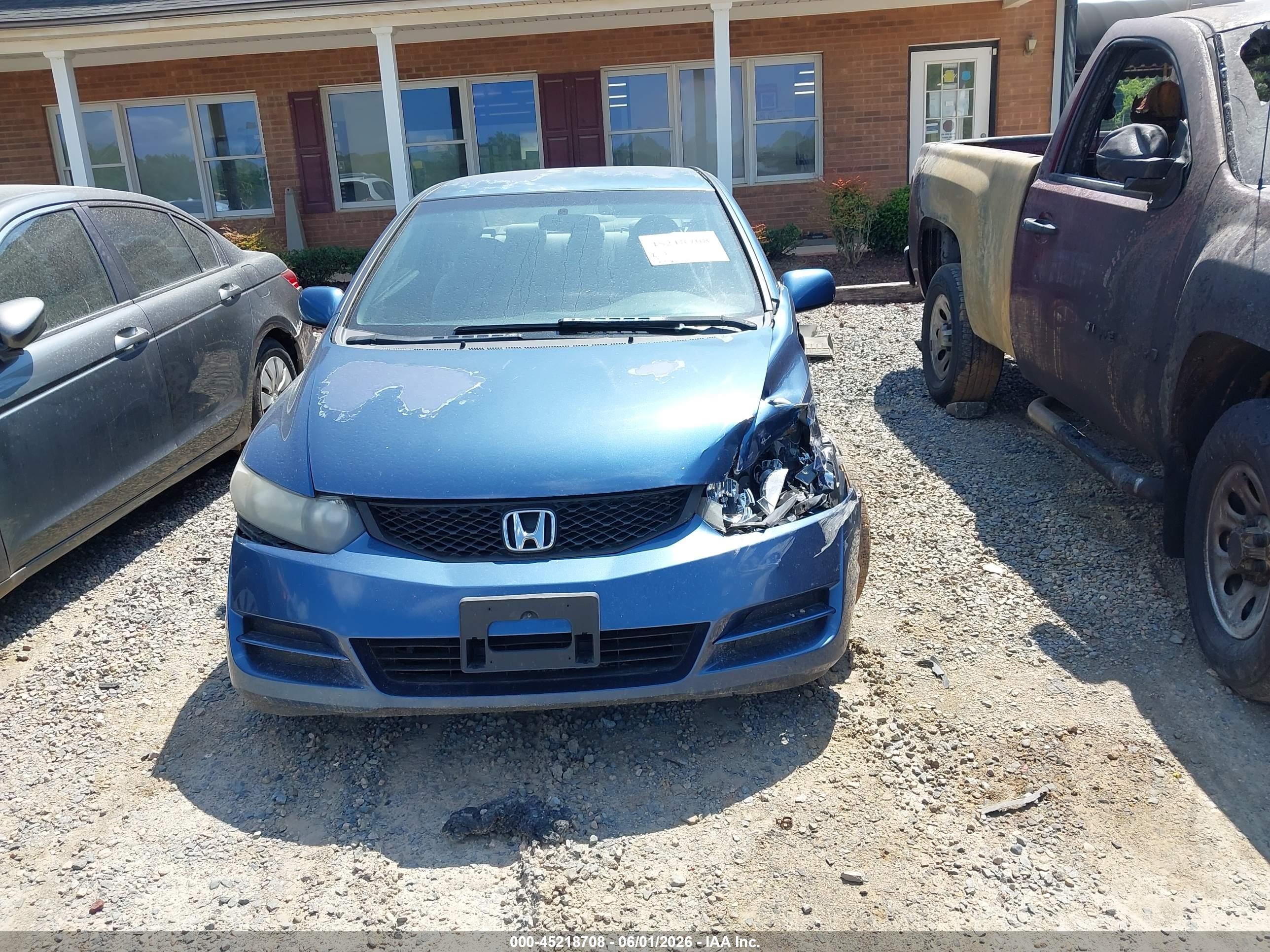2009 Honda Civic Lx Blue vin: 2HGFG12639H520345