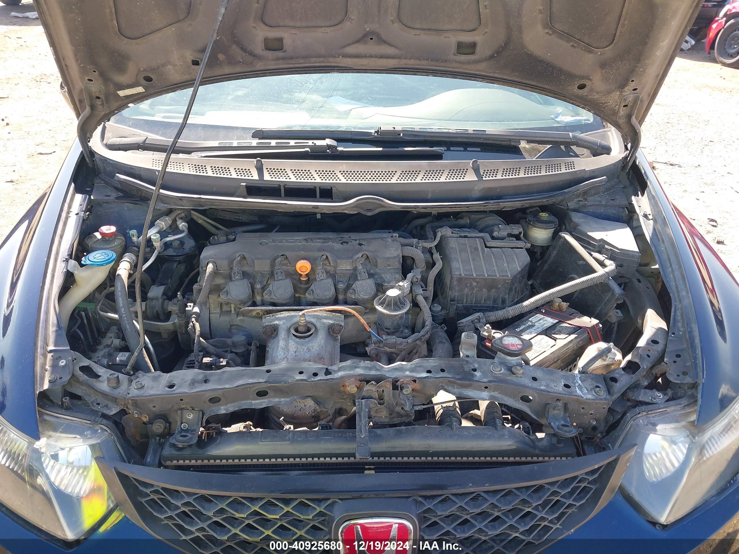 2009 Honda Civic Lx Blue vin: 2HGFG12639H528283