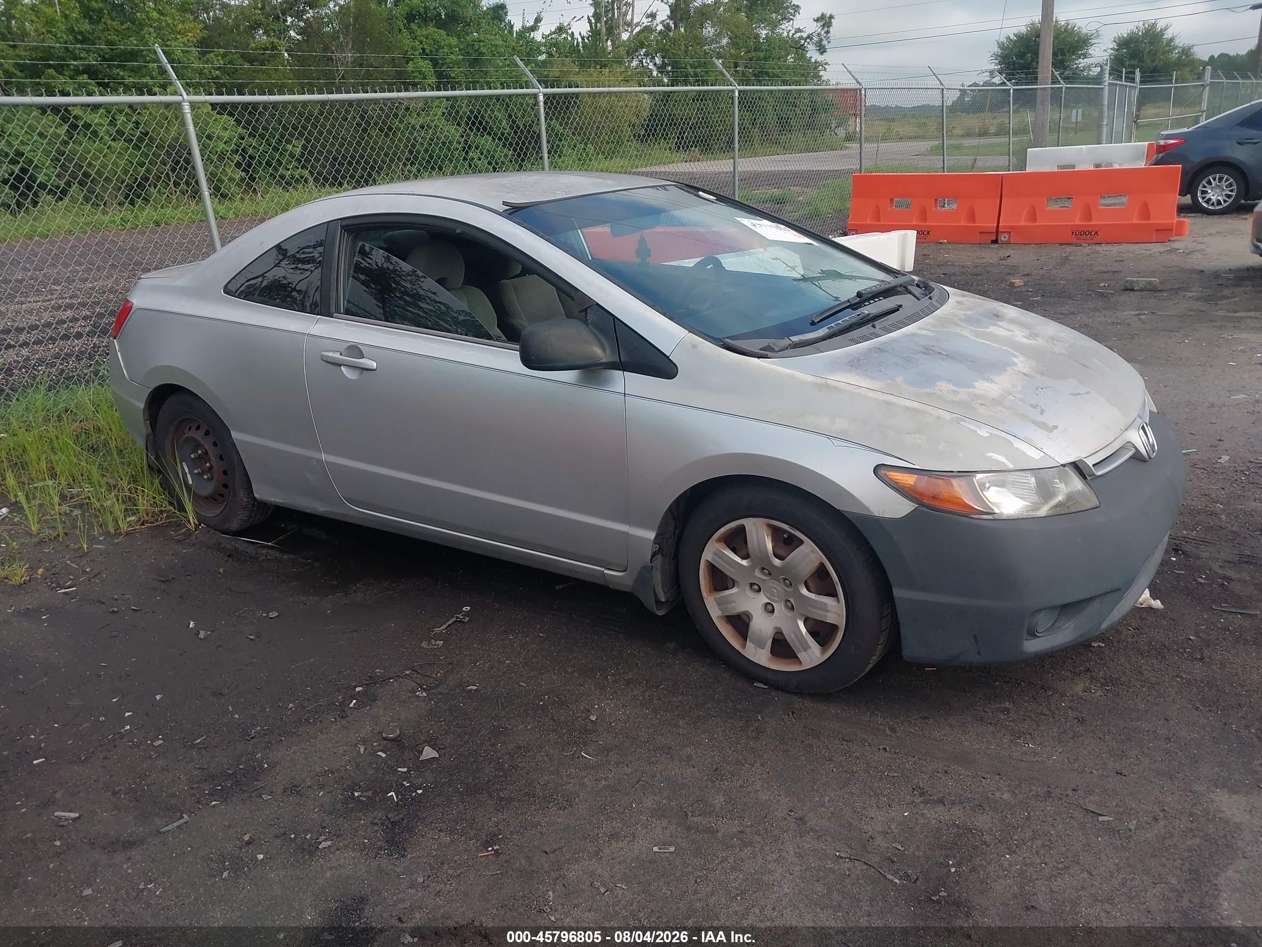 2006 Honda Civic Lx Silver vin: 2HGFG12646H545850