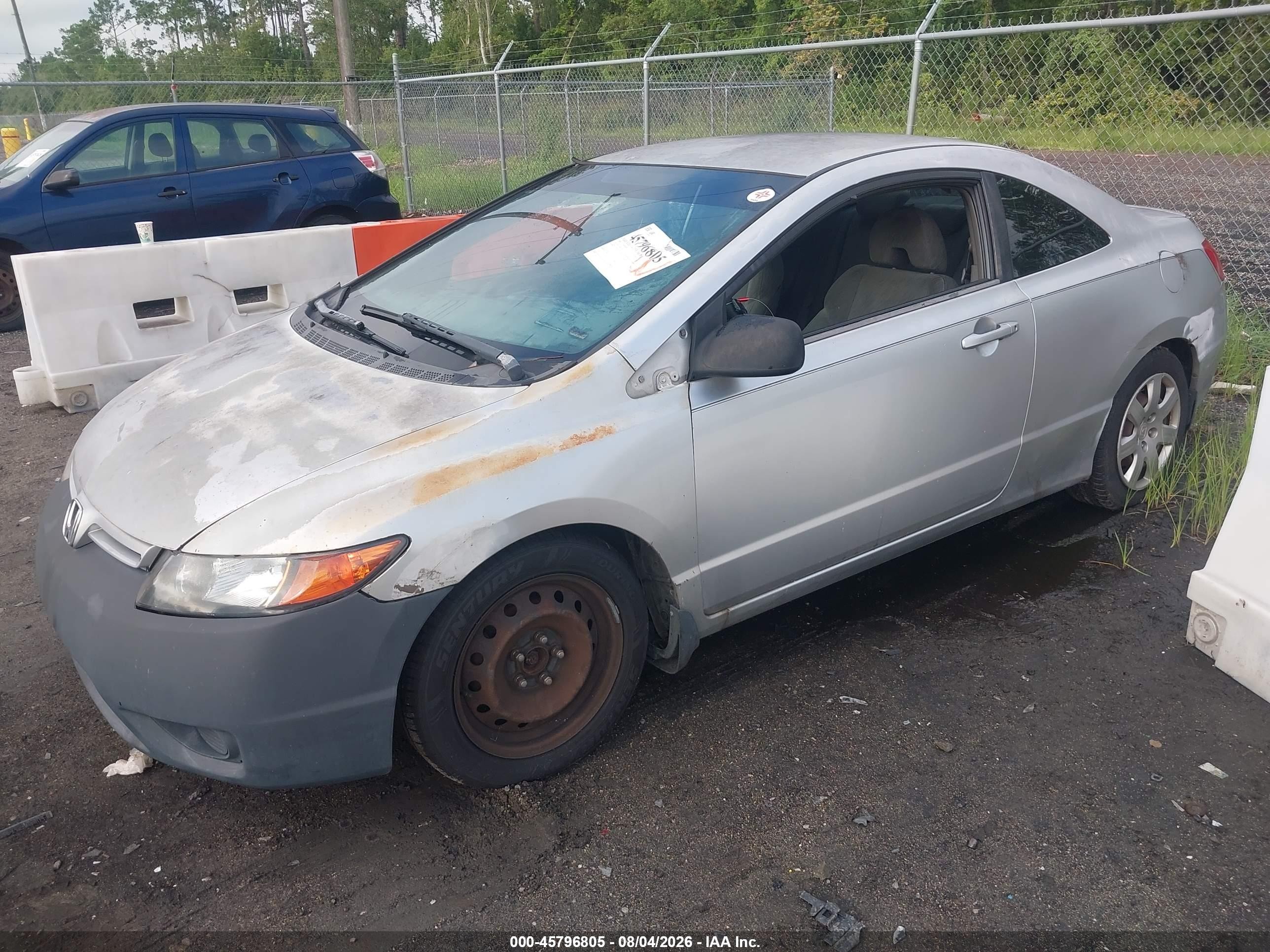 2006 Honda Civic Lx Silver vin: 2HGFG12646H545850