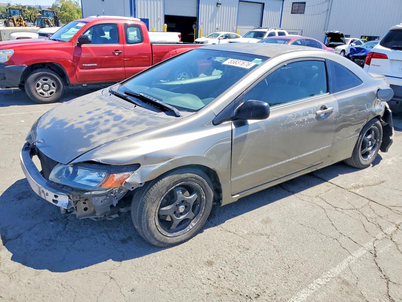2006 Honda Civic Lx Gray vin: 2HGFG12646H549378