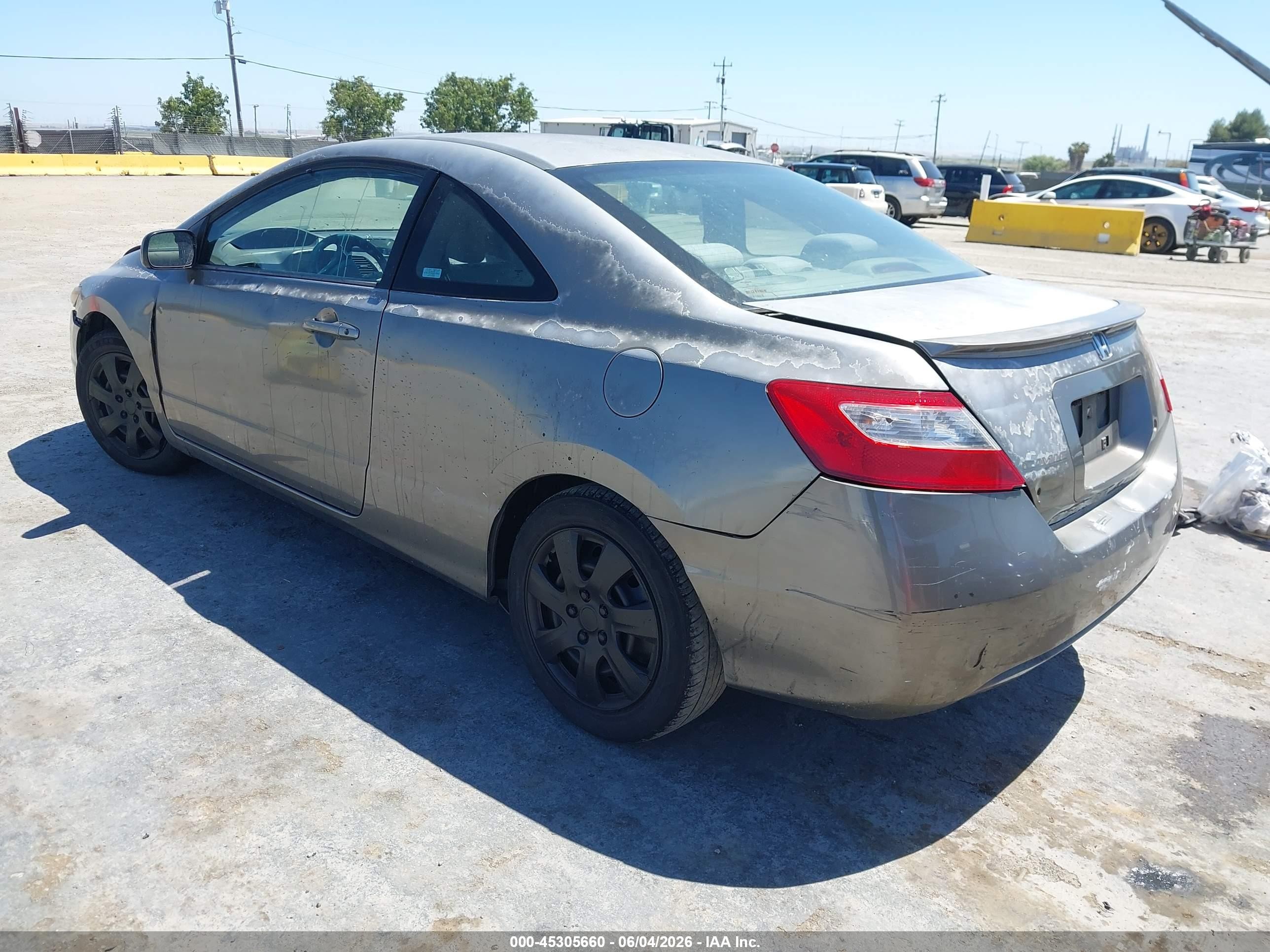 2006 Honda Civic Lx Gray vin: 2HGFG12646H570957