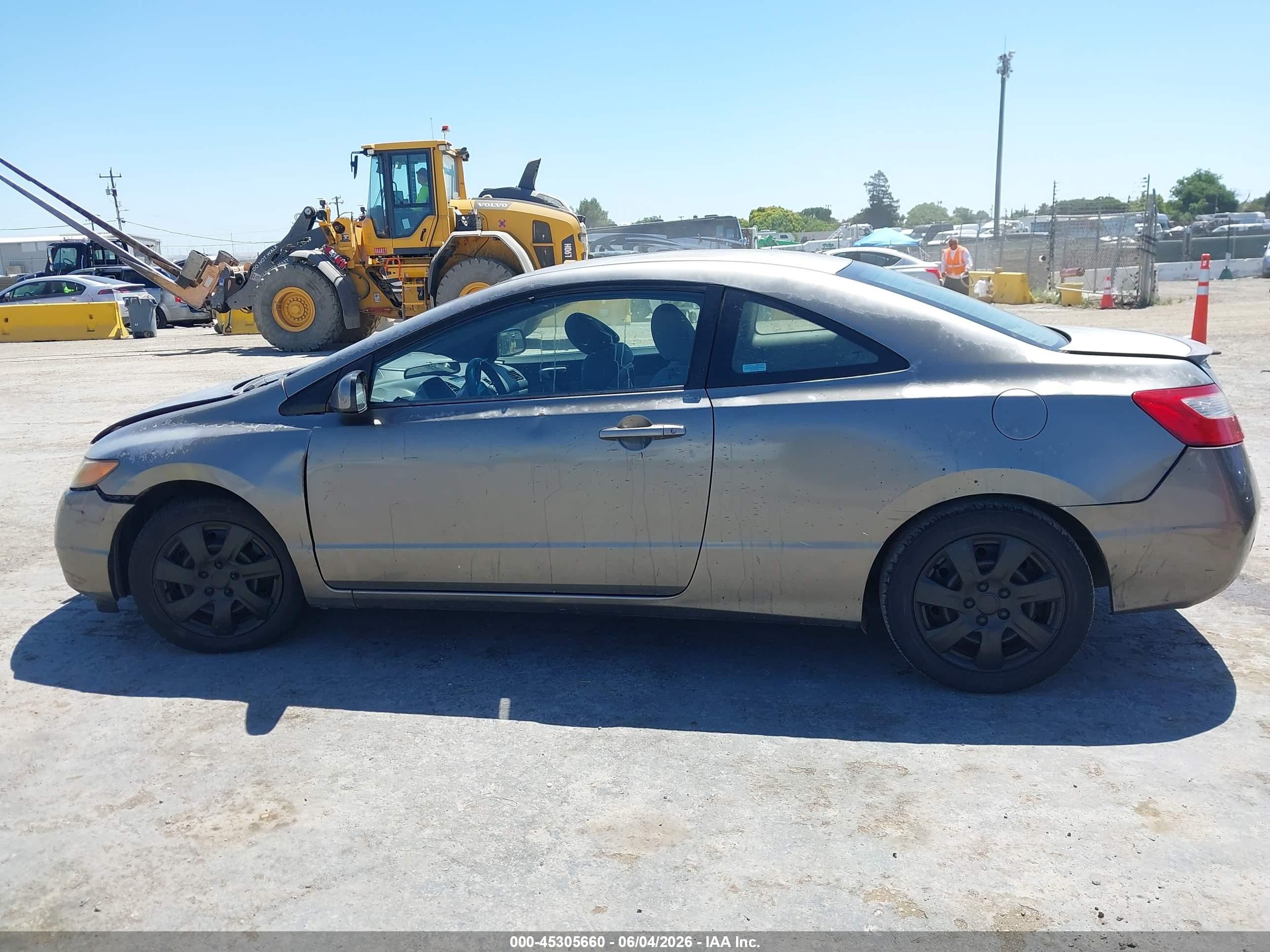 2006 Honda Civic Lx Gray vin: 2HGFG12646H570957