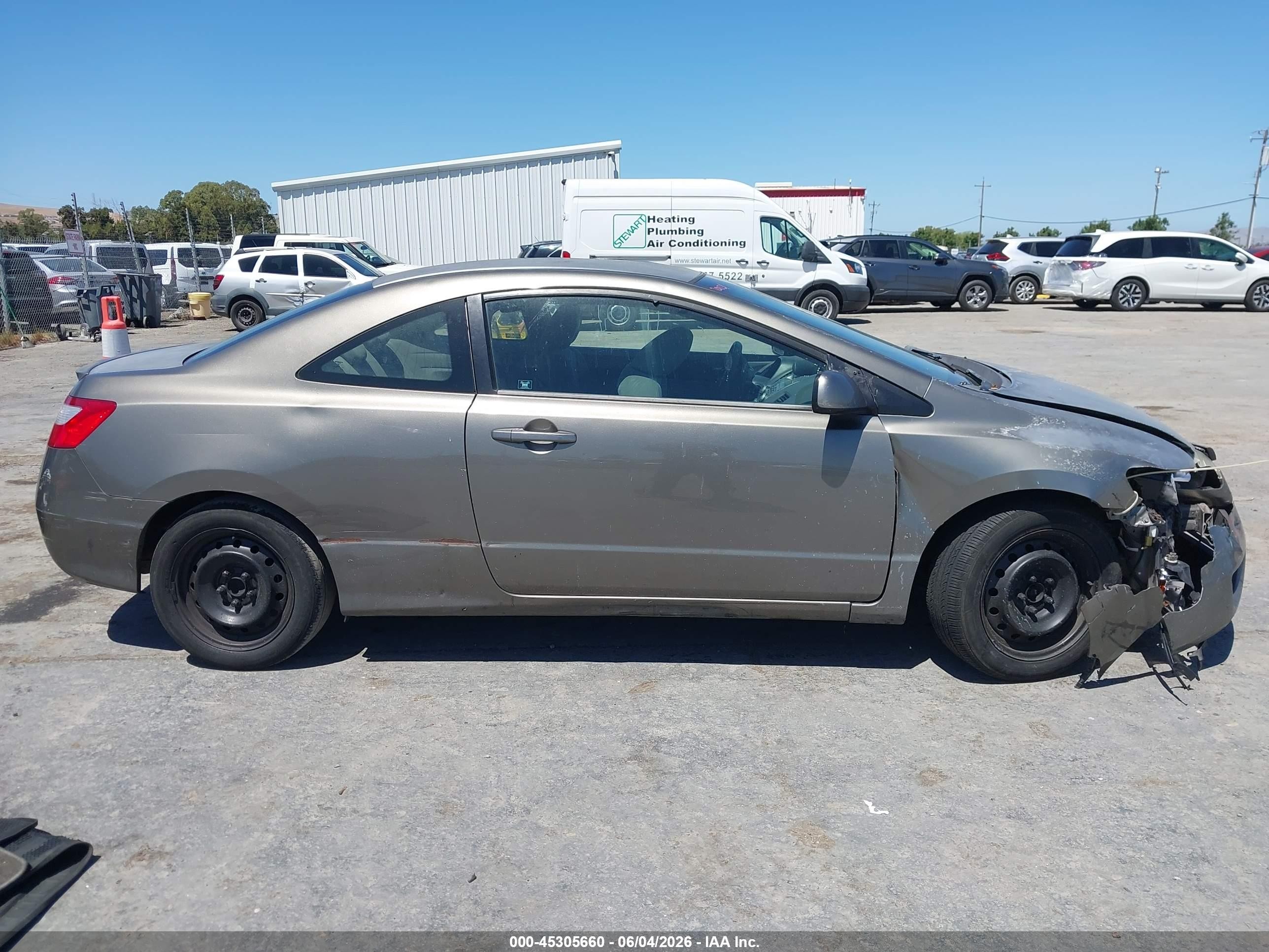 2006 Honda Civic Lx Gray vin: 2HGFG12646H570957