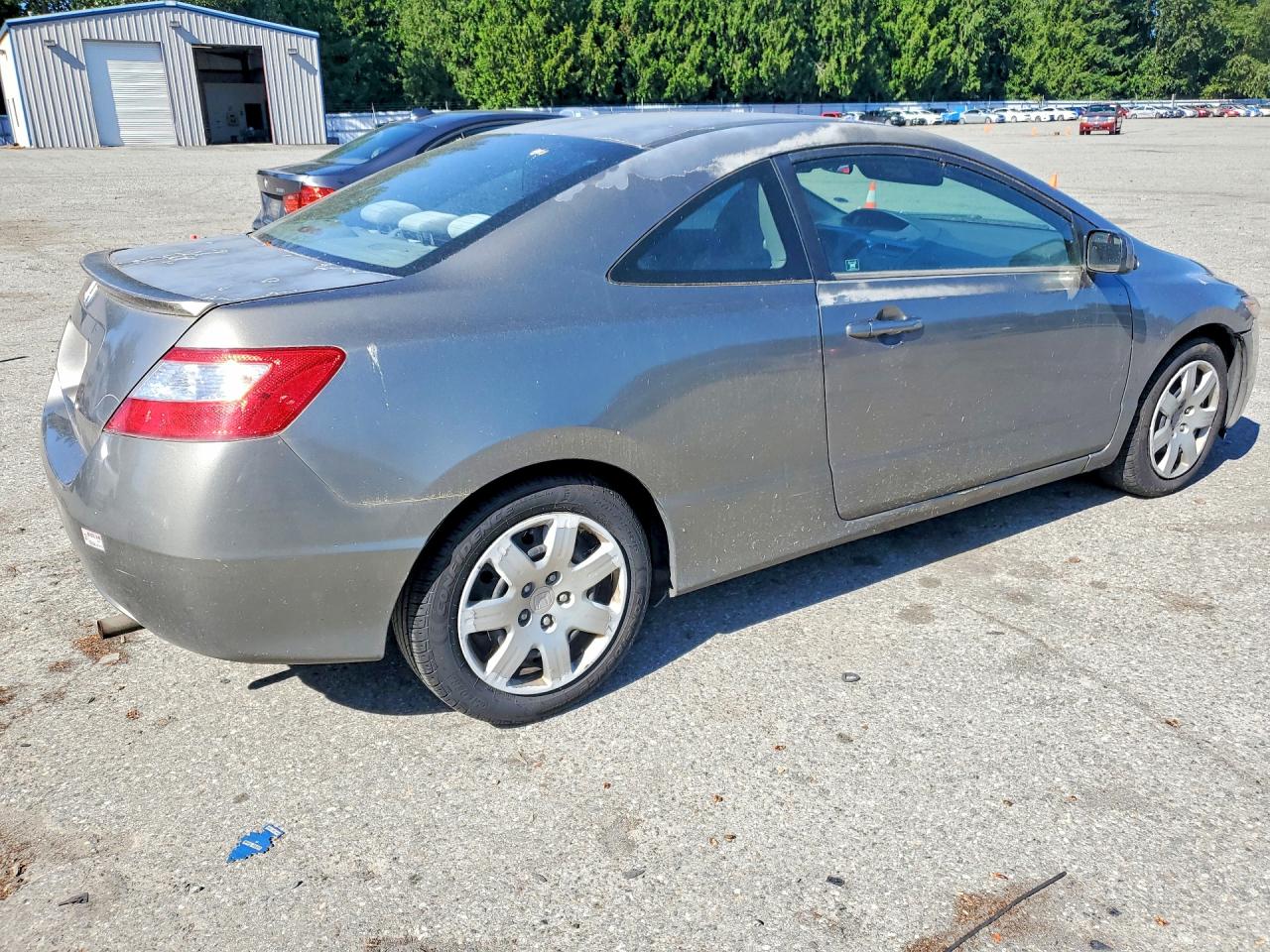 2007 Honda Civic Lx Gray vin: 2HGFG12647H505446