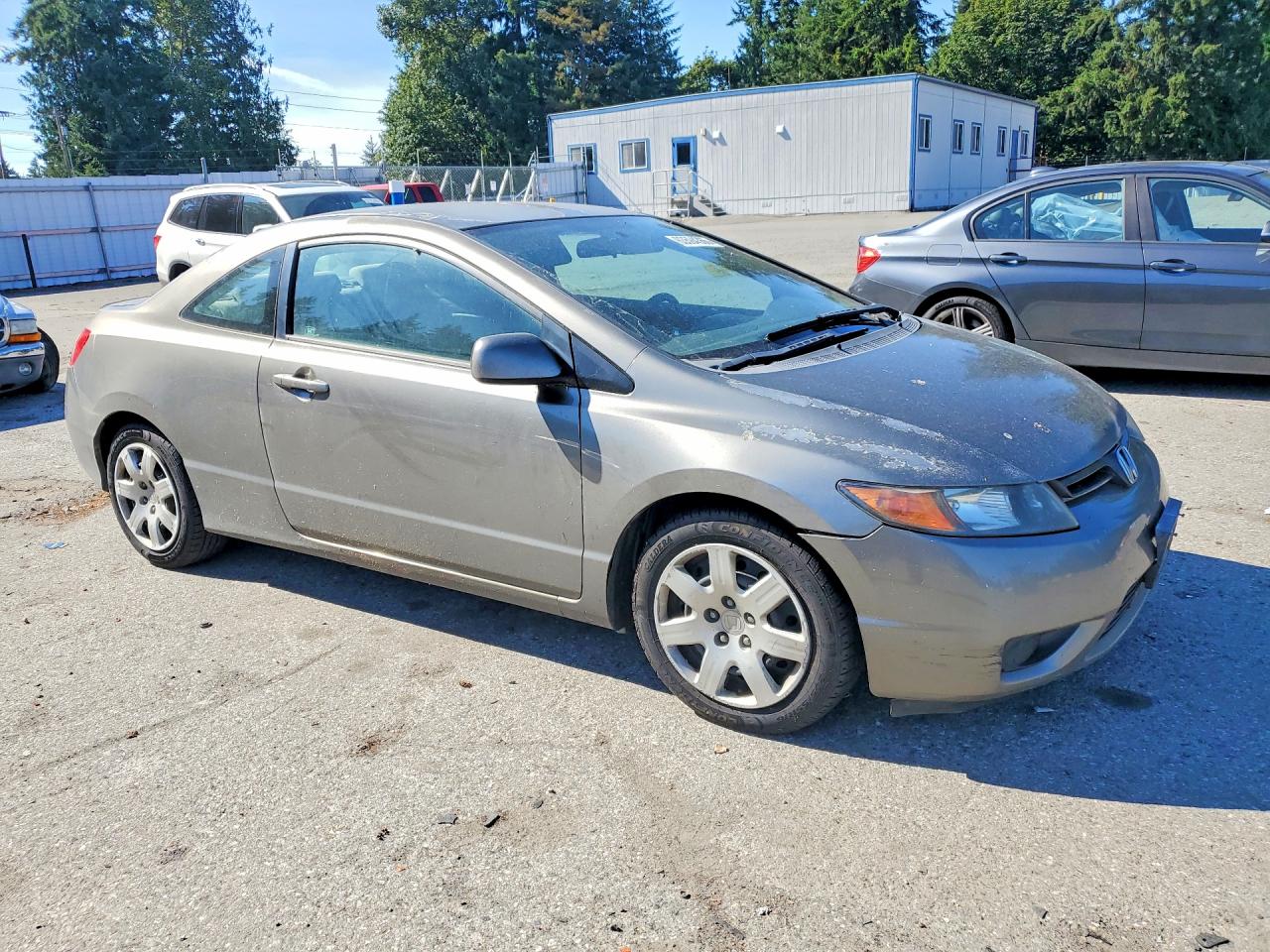 2007 Honda Civic Lx Gray vin: 2HGFG12647H505446
