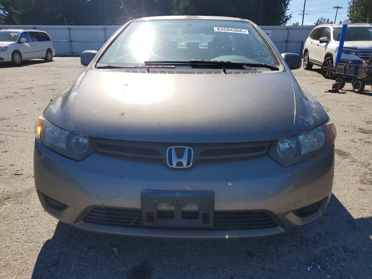 2007 Honda Civic Lx Gray vin: 2HGFG12647H505446