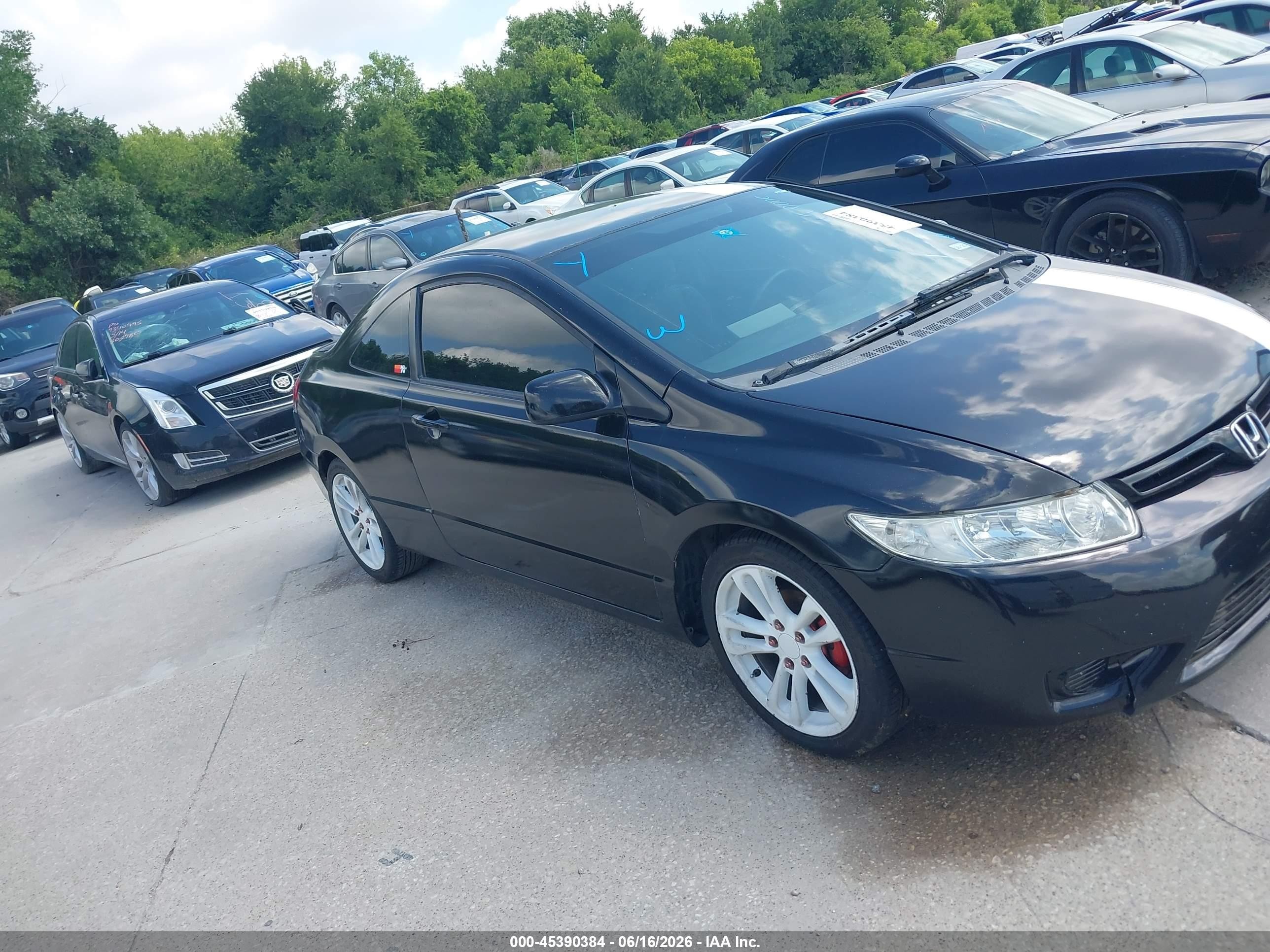 2007 Honda Civic Lx Black vin: 2HGFG12647H525762