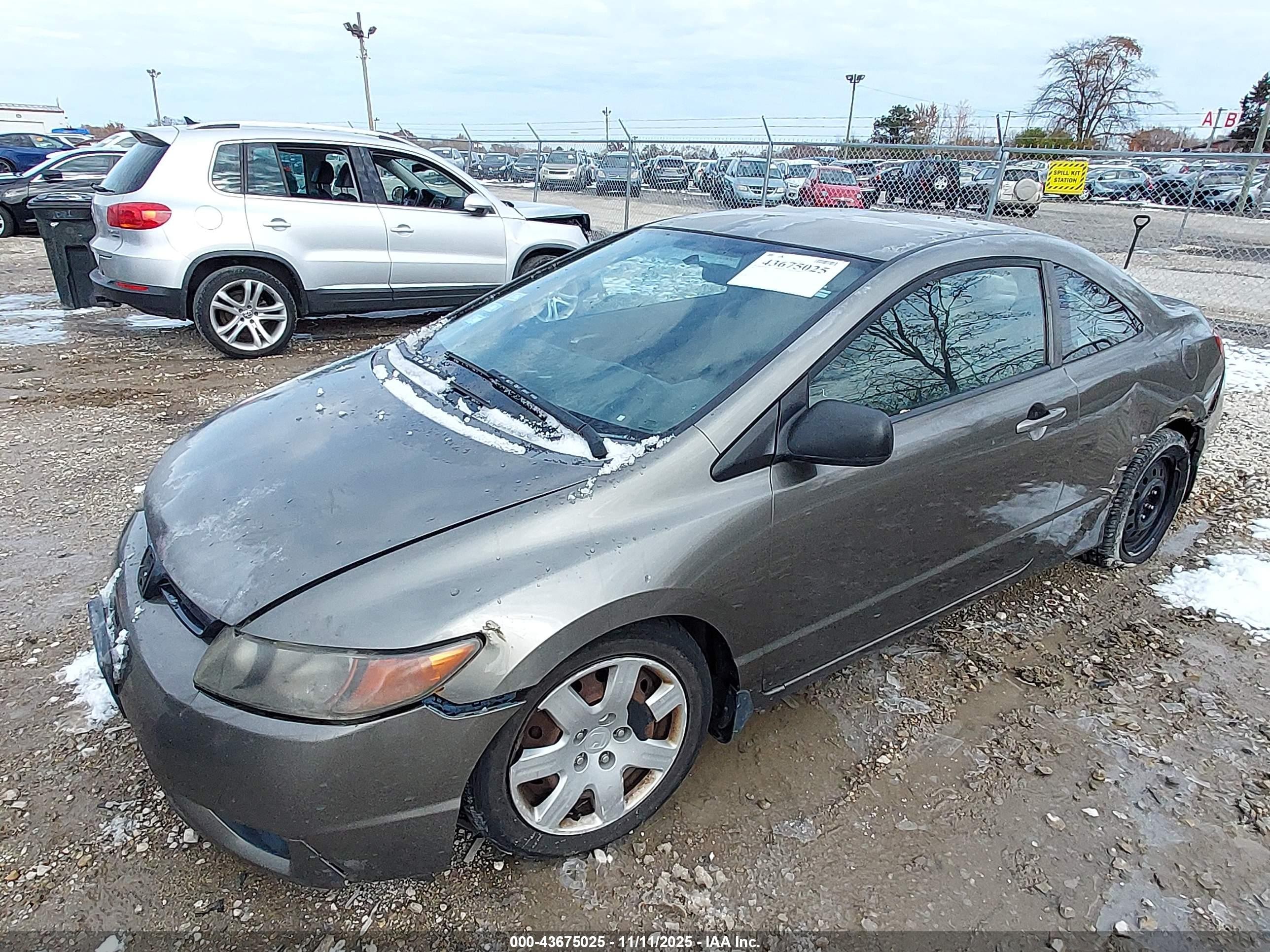 2007 Honda Civic Lx Серебряный vin: 2HGFG12647H559121