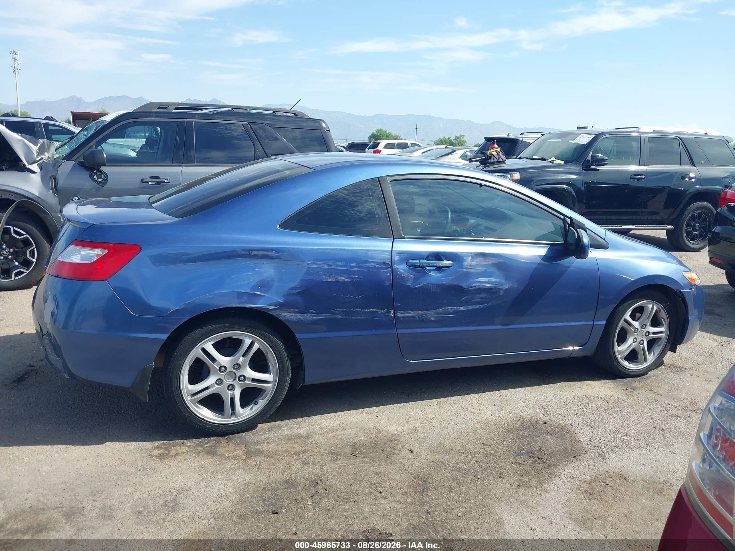 2007 Honda Civic Lx Blue vin: 2HGFG12647H584021