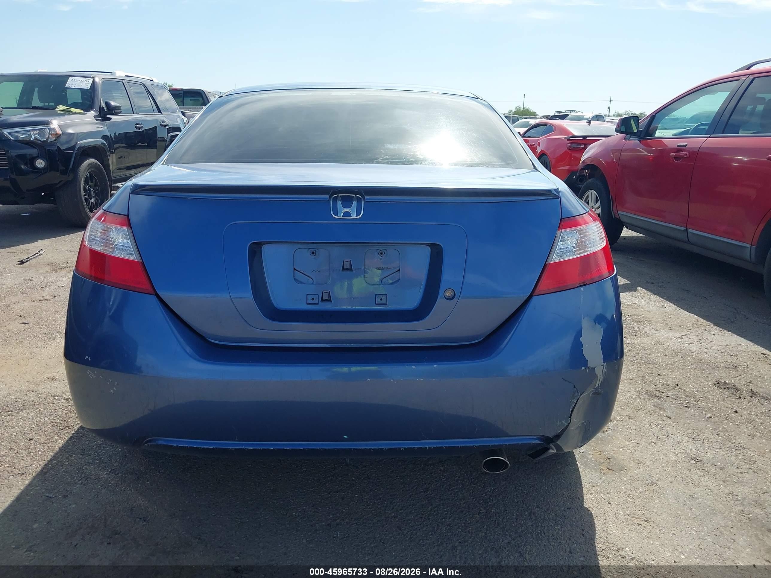 2007 Honda Civic Lx Blue vin: 2HGFG12647H584021