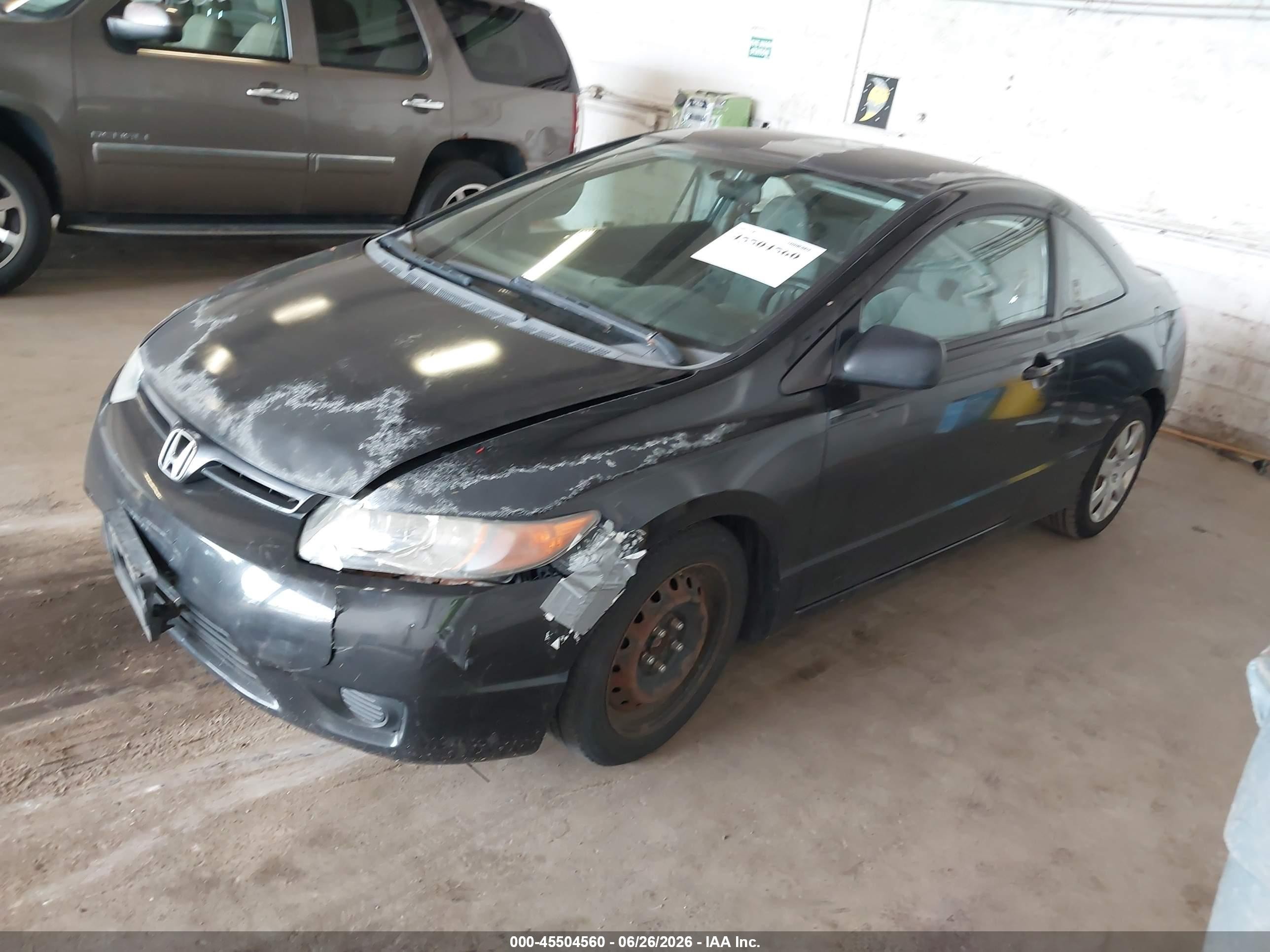 2008 Honda Civic Lx Black vin: 2HGFG12648H507862