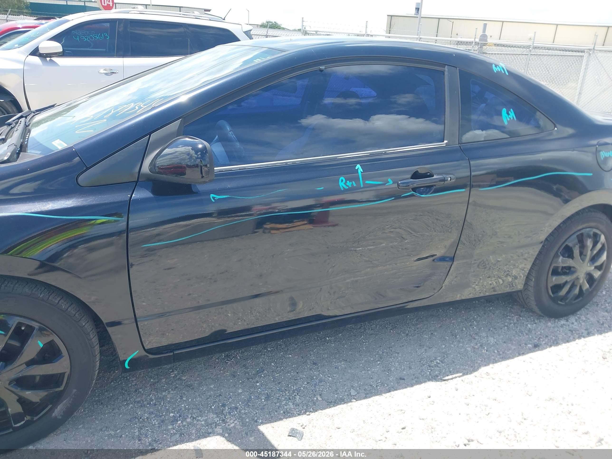 2008 Honda Civic Lx Black vin: 2HGFG12648H552509