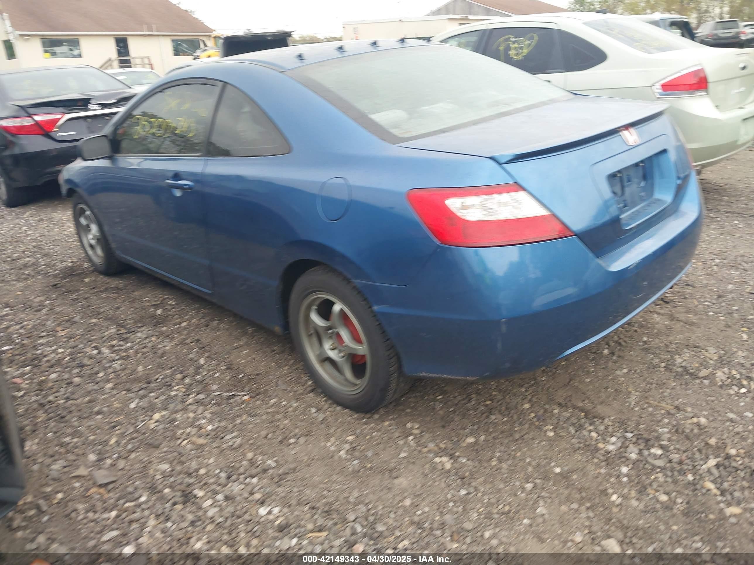 2008 Honda Civic Lx Синий vin: 2HGFG12648H555362