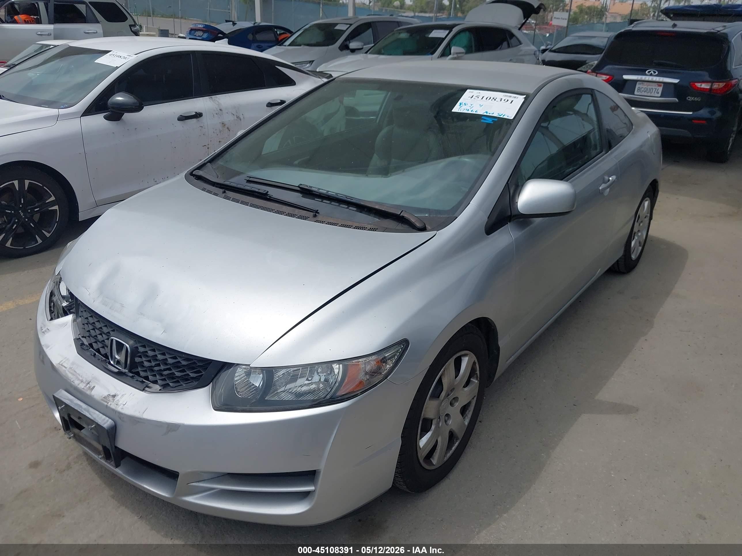 2009 Honda Civic Lx Серебряный vin: 2HGFG12649H500475