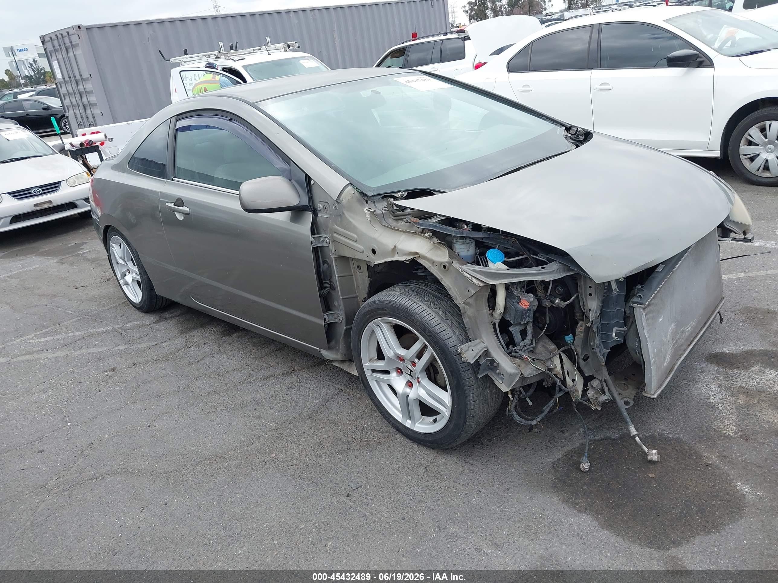2006 Honda Civic Lx Gray vin: 2HGFG12656H533450