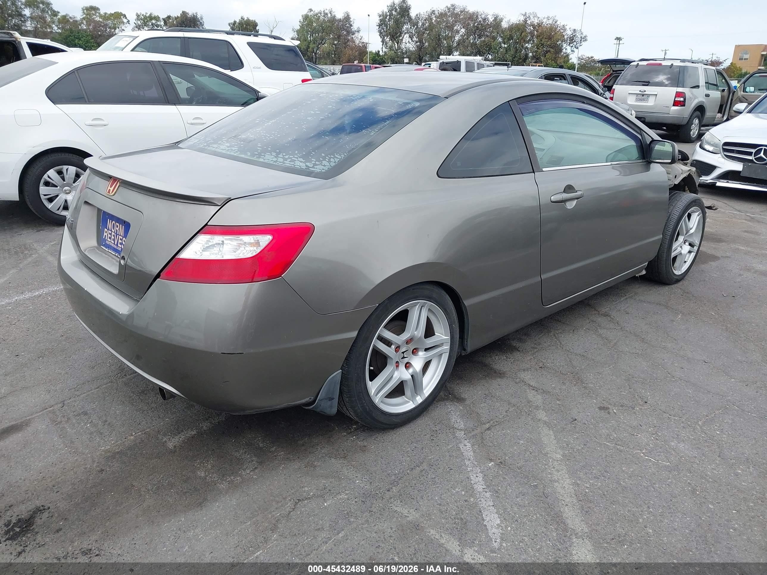 2006 Honda Civic Lx Gray vin: 2HGFG12656H533450