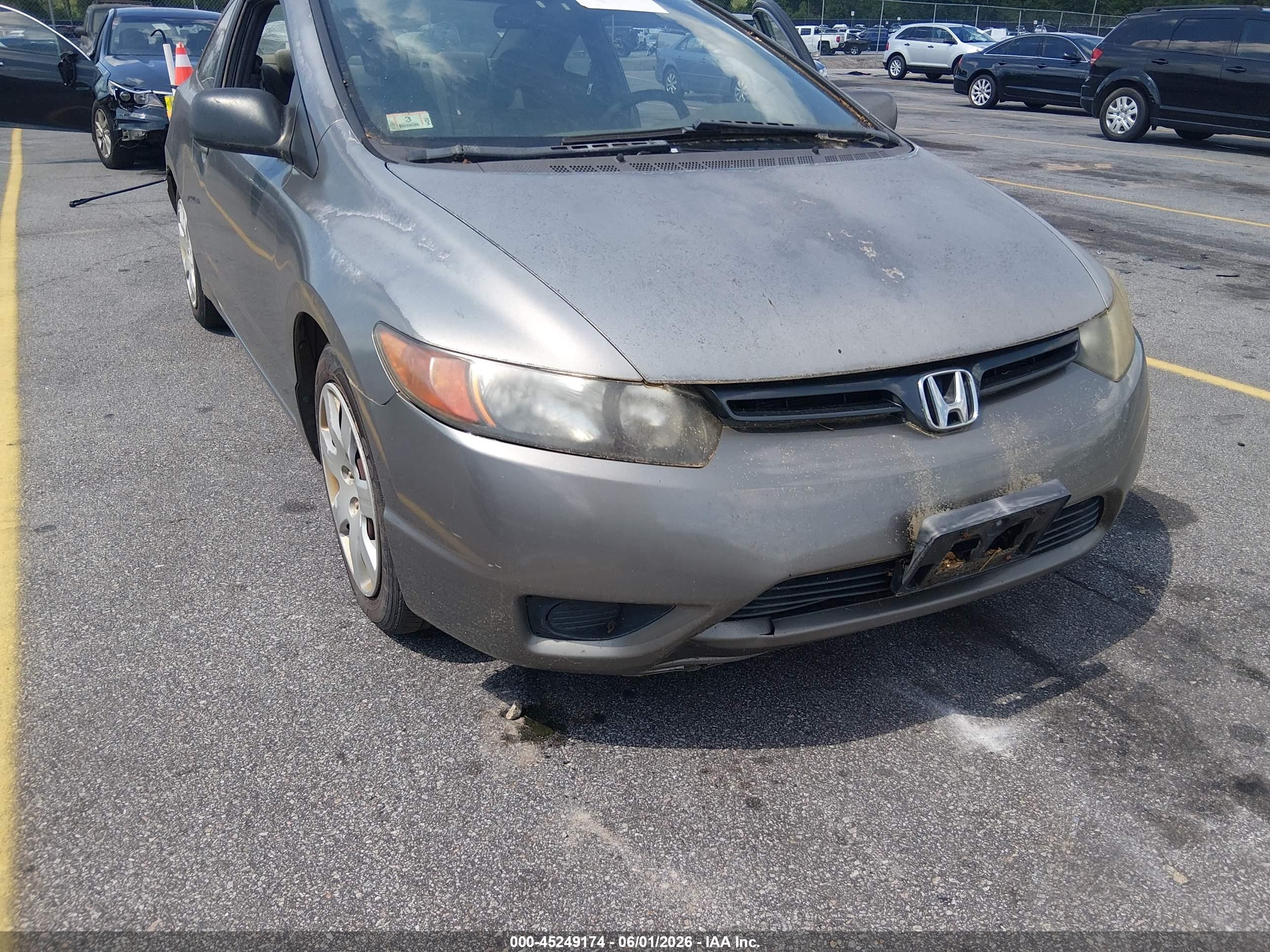 2006 Honda Civic Lx Silver vin: 2HGFG12656H536039
