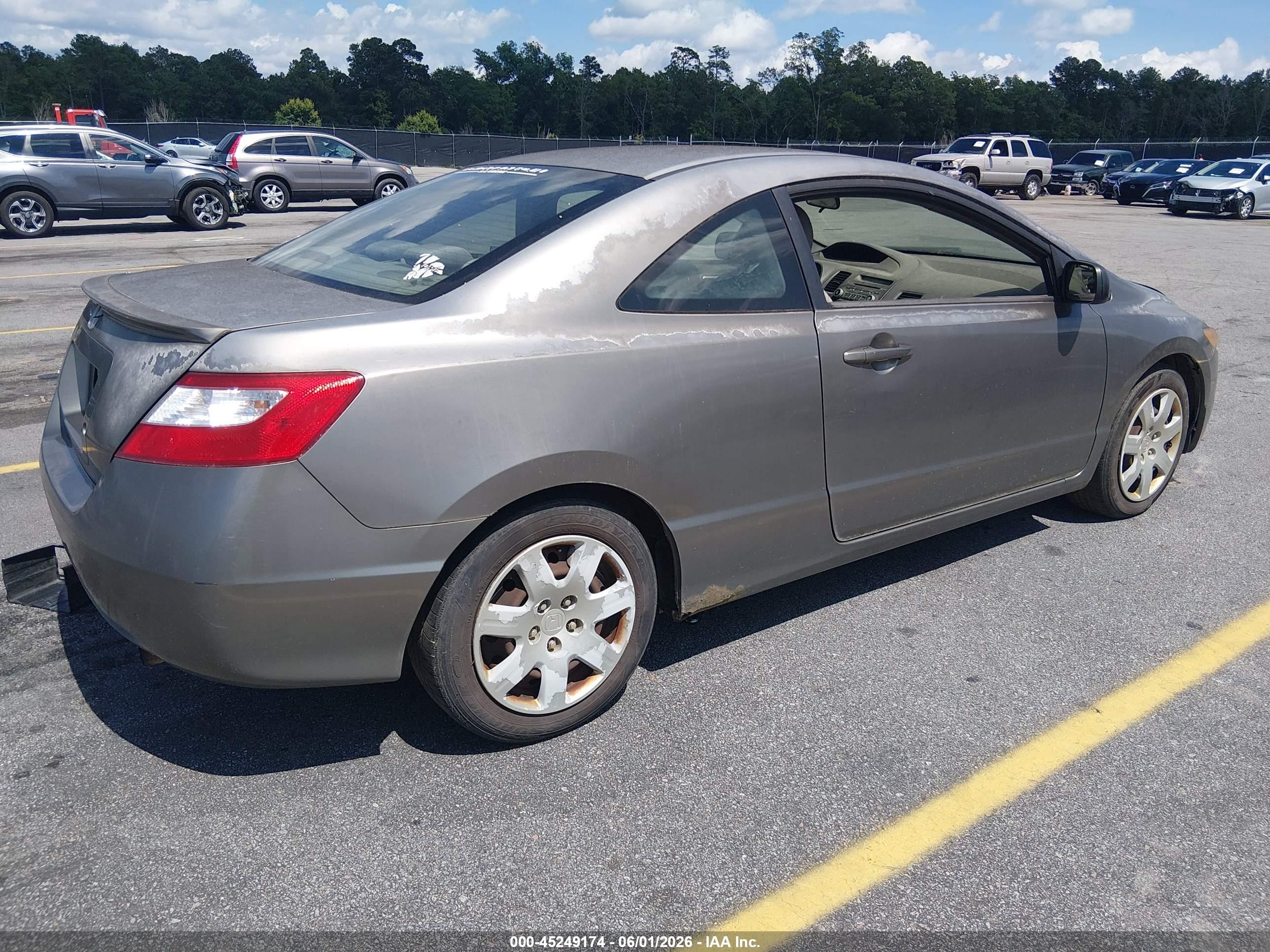 2006 Honda Civic Lx Silver vin: 2HGFG12656H536039