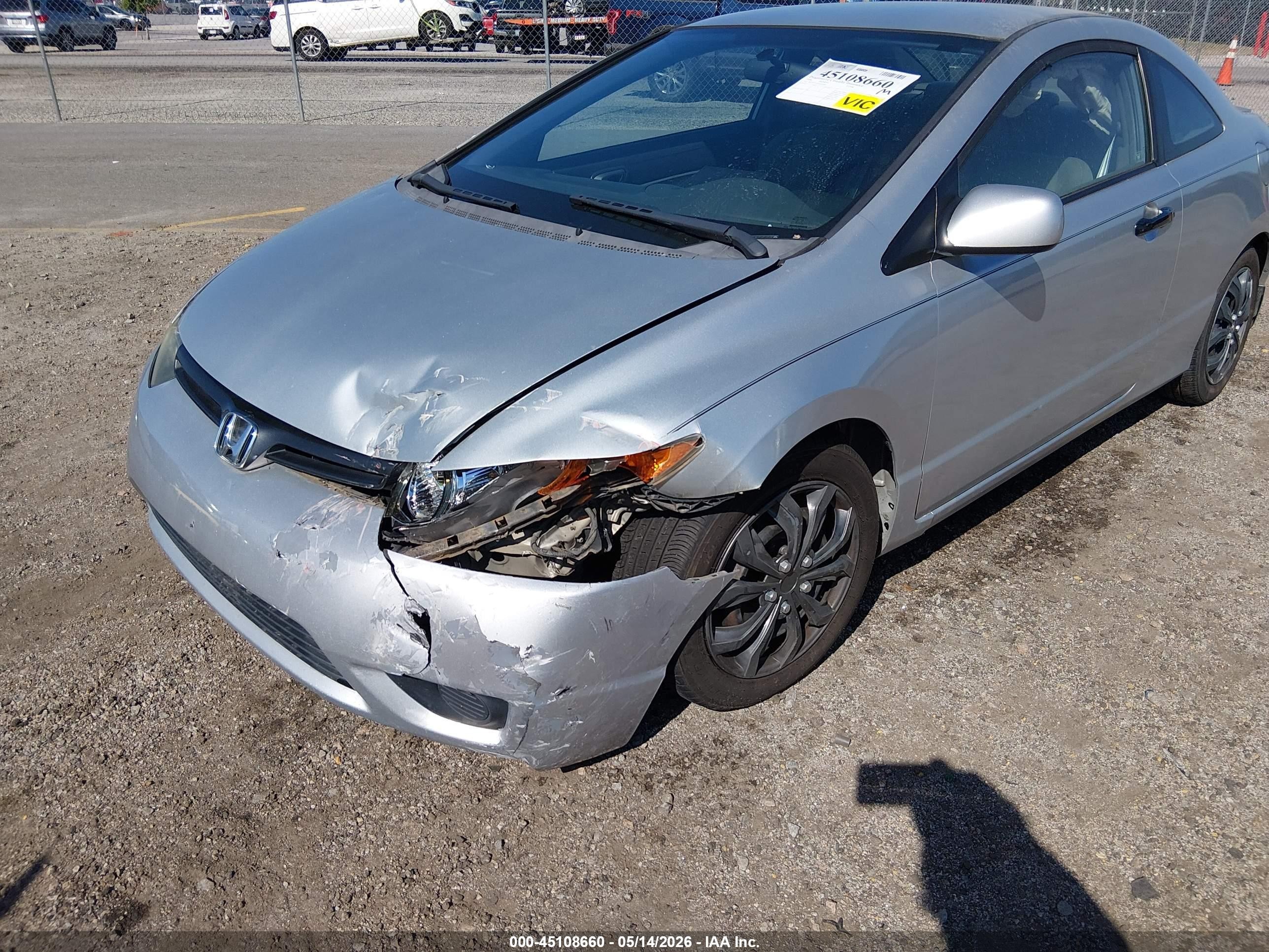2006 Honda Civic Lx Silver vin: 2HGFG12656H540401