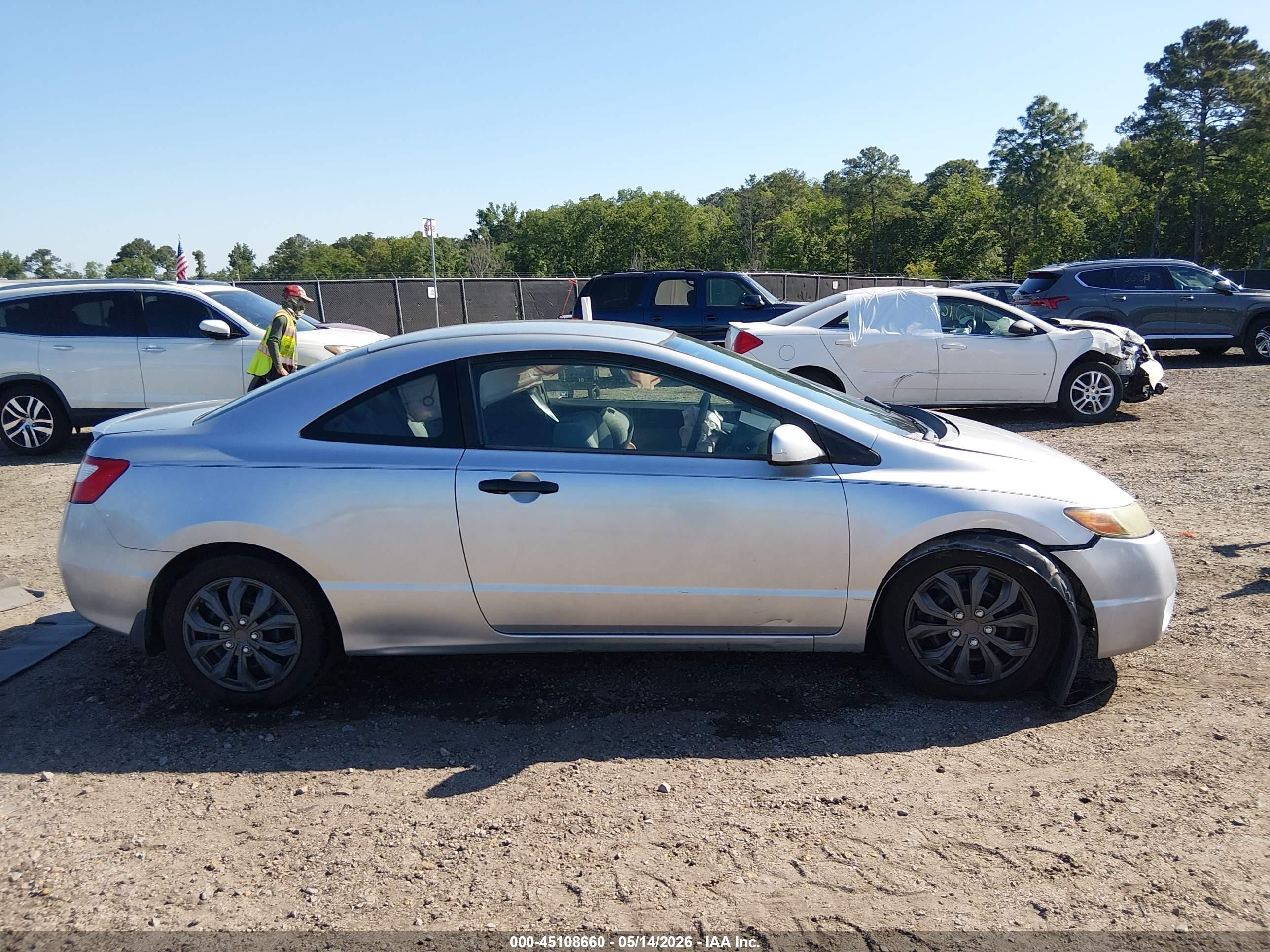 2006 Honda Civic Lx Silver vin: 2HGFG12656H540401
